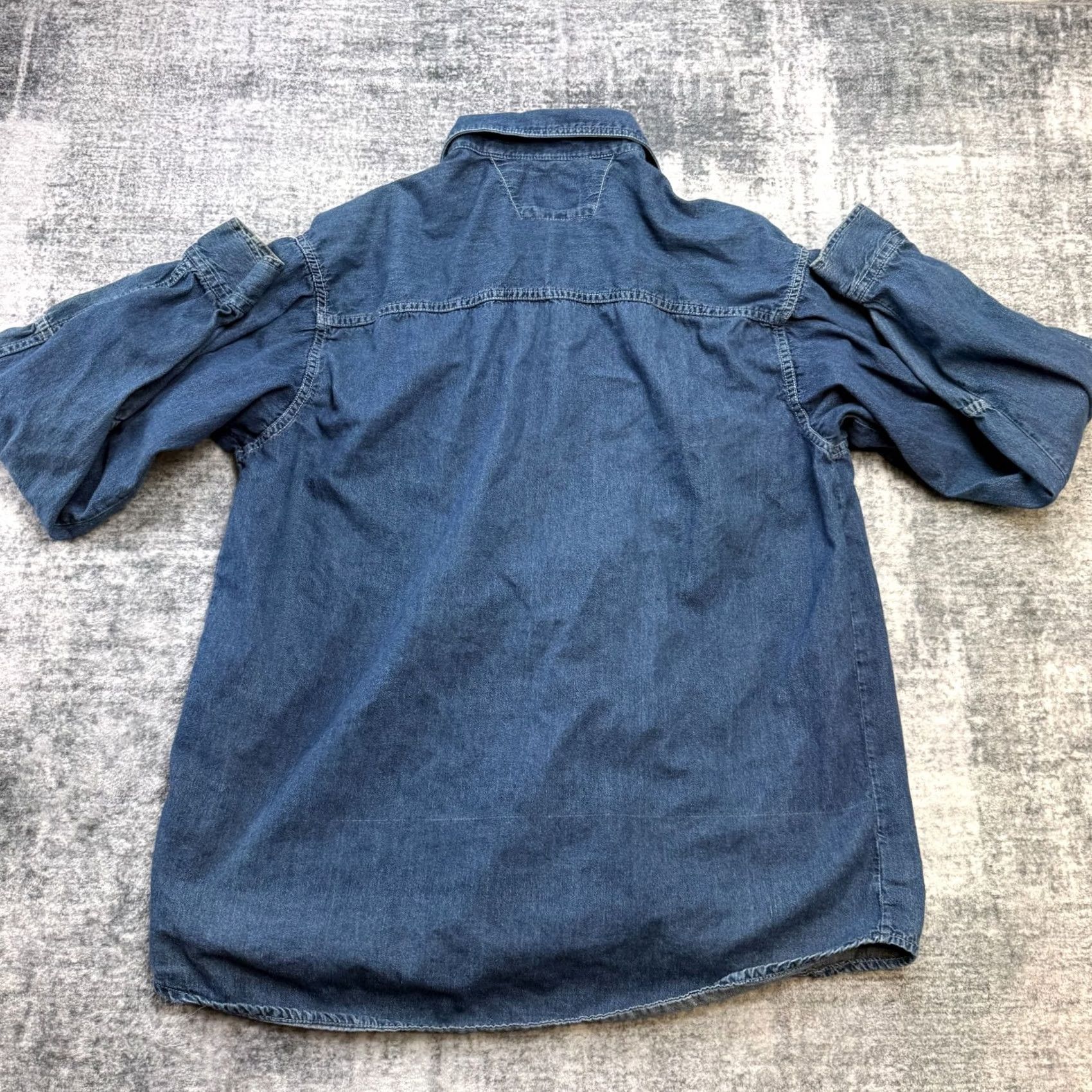 Doublet VINTAGE Trader Shirt Mens XL Blue VTG Jelt Denim Adult Pearl Snap Sanforized Double Pocket Italy Size US XL / EU 56 / 4 - 7 Thumbnail