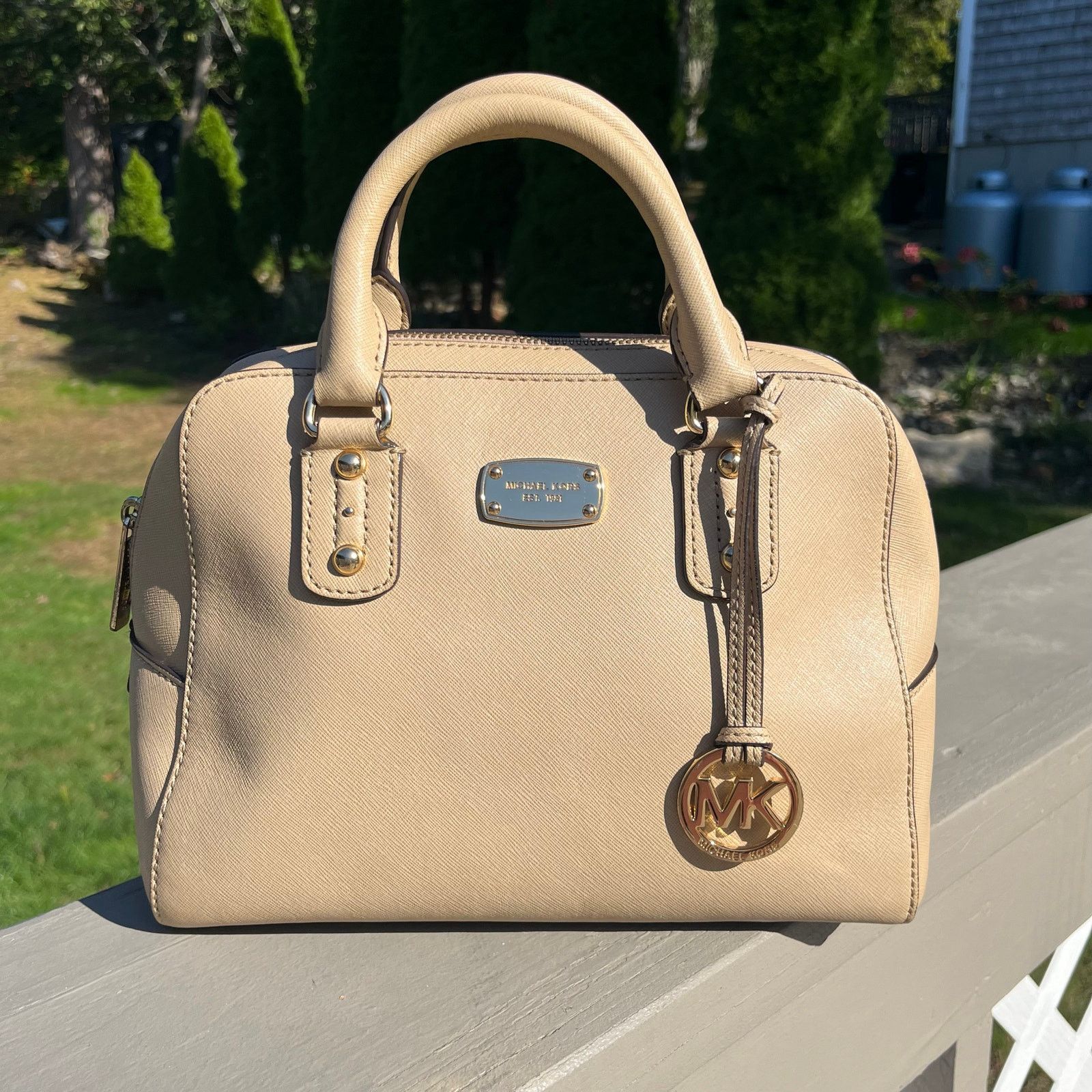Michael Kors MICHAEL KORS Beige Leather Satchel Bag, Handheld Size ONE SIZE - 9 Thumbnail