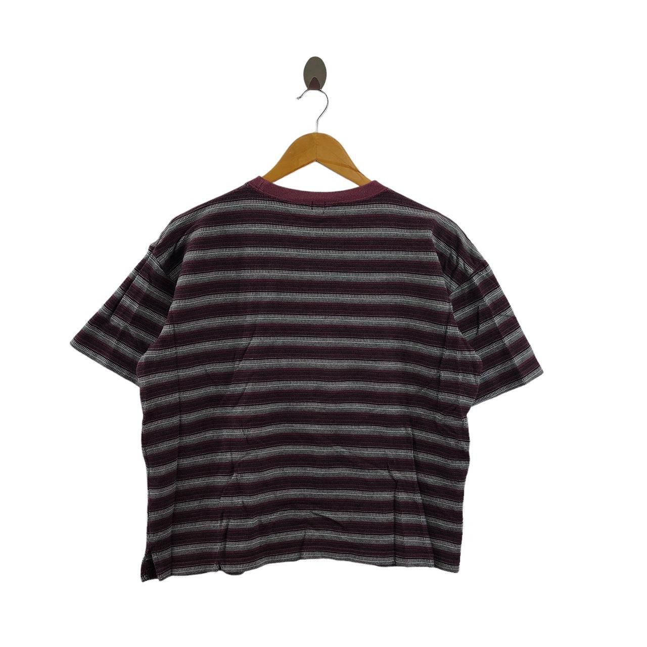 Other Vintage THE THIRD WAVE Striped Surf Cropped Tee Shirt Top Size L / US 10 / IT 46 - 2 Thumbnail