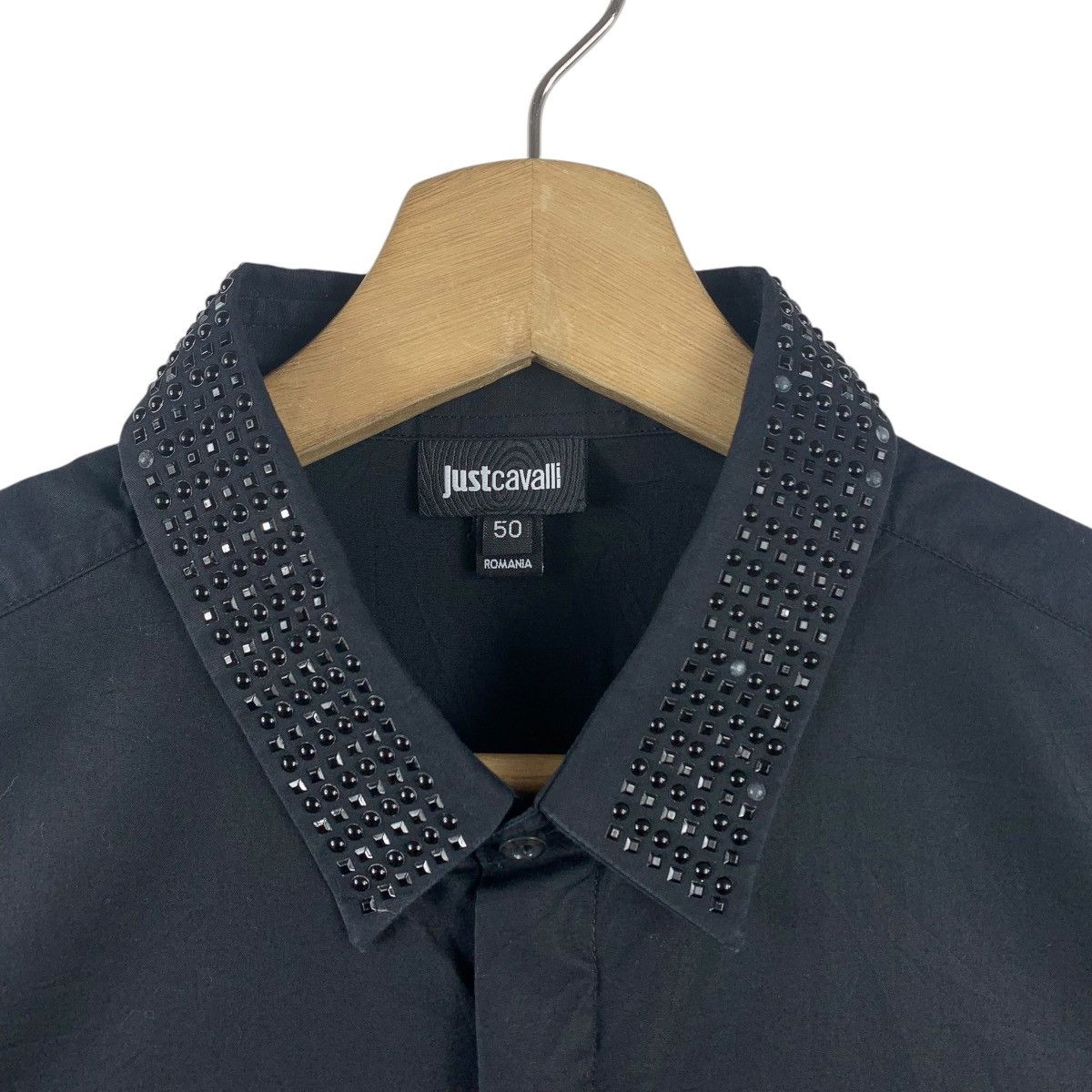 Designer × Roberto Cavalli JUST CAVALI button up black shirt Size US M / EU 48-50 / 2 - 5 Thumbnail