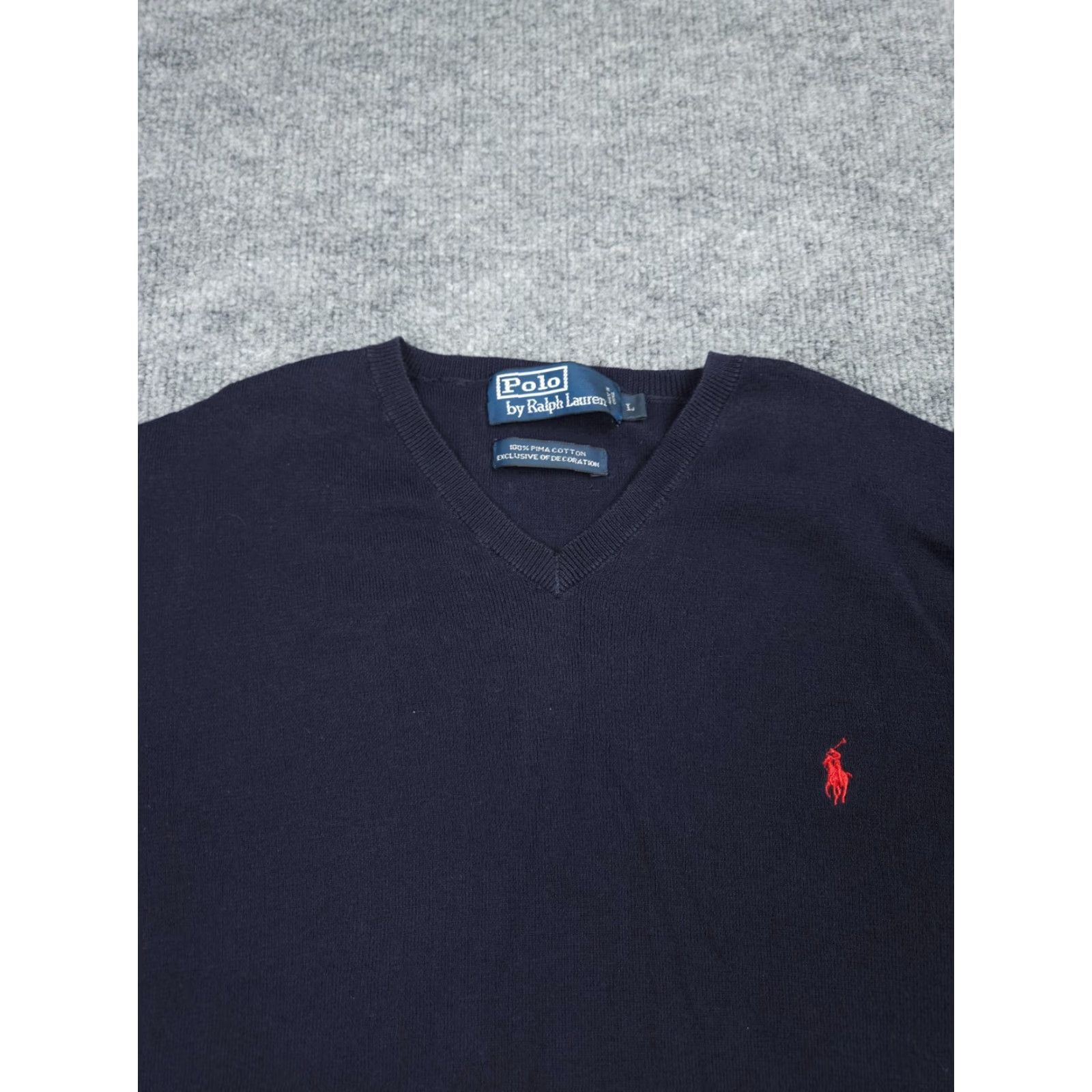 Polo Ralph Lauren VTG Polo Ralph Lauren Sweater Mens L V-Neck Size US L / EU 52-54 / 3 - 2 Thumbnail