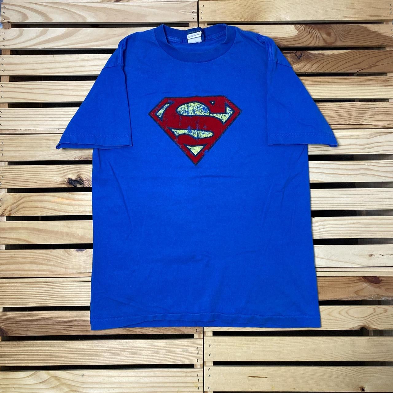 Other Vintage Superman Blue Superhero Promo Tee Size Medium Size US M / EU 48-50 / 2 - 1 Thumbnail