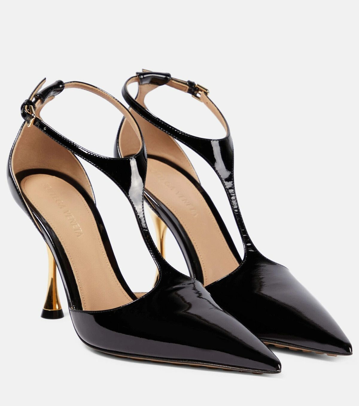Bottega Veneta o1y0725 Spool Heel Pumps in Black Size US 6 / IT 36 - 1 Thumbnail