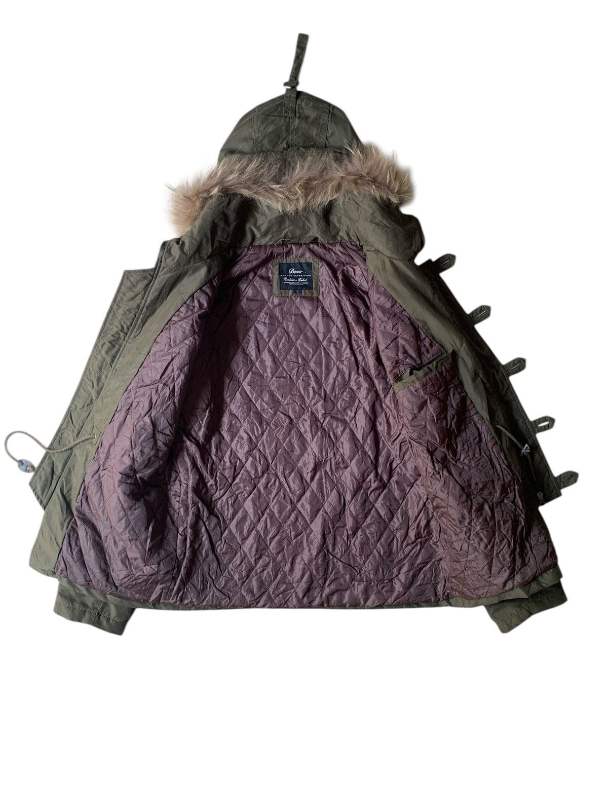 Le Grande Bleu (L.G.B.) Japanese brand beno racoon fur bomber jacket Size US L / EU 52-54 / 3 - 7 Thumbnail