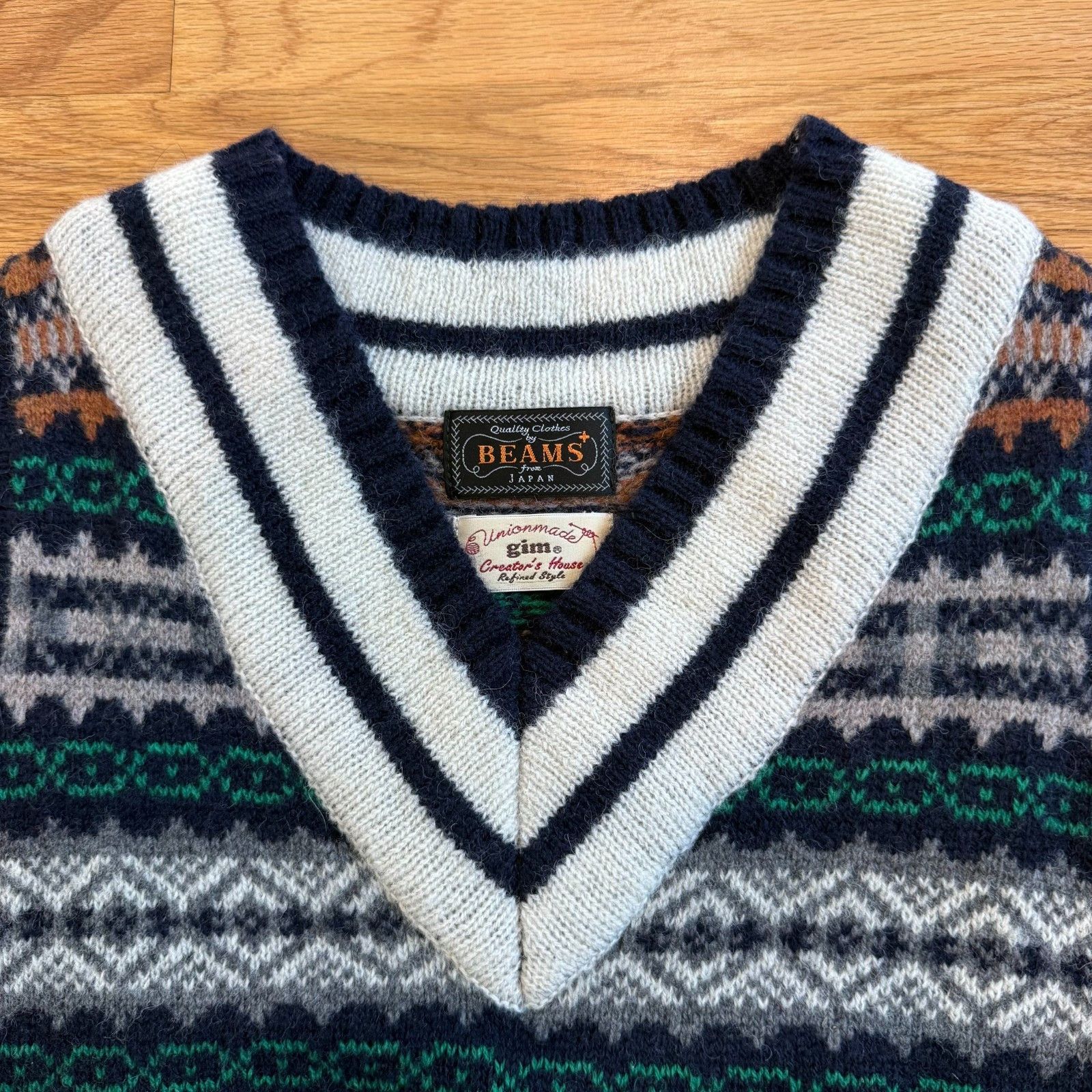 Beams Plus Beams Plus x Gim Unionmade Fair Isle Wool Sweater Vest Size US S / EU 44-46 / 1 - 6 Thumbnail