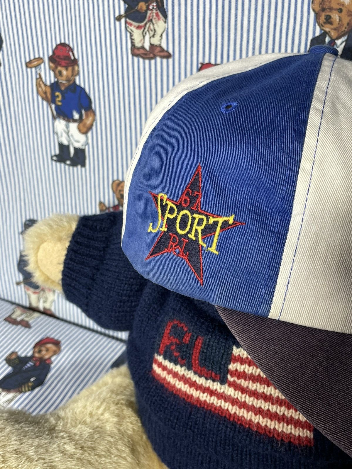 Polo Ralph Lauren × RRL Ralph Lauren × Ralph Lauren RARE Polo Sport Cap OG Vintage 1990’s Size ONE SIZE - 6 Thumbnail