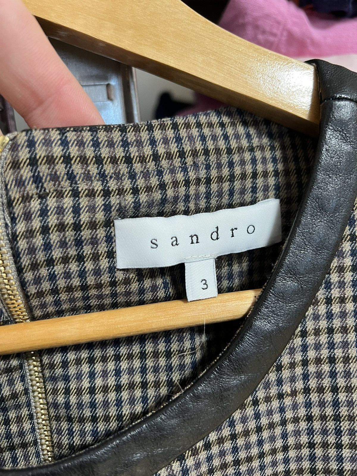 Designer × Sandro Sandro A Line Plaid Dress Tank Sleeveless Oldmoney Size 3 Size M / US 6-8 / IT 42-44 - 5 Thumbnail