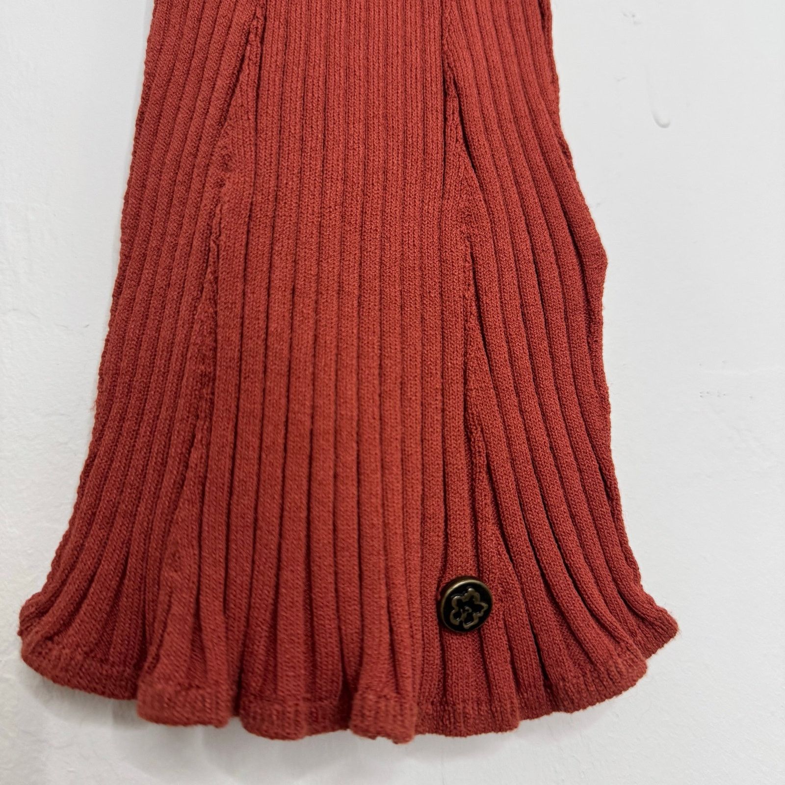 Ted Baker Ted Baker London Feoniix Knitted Halterneck Top Dark Red Rib Size S / US 4 / IT 40 - 6 Thumbnail