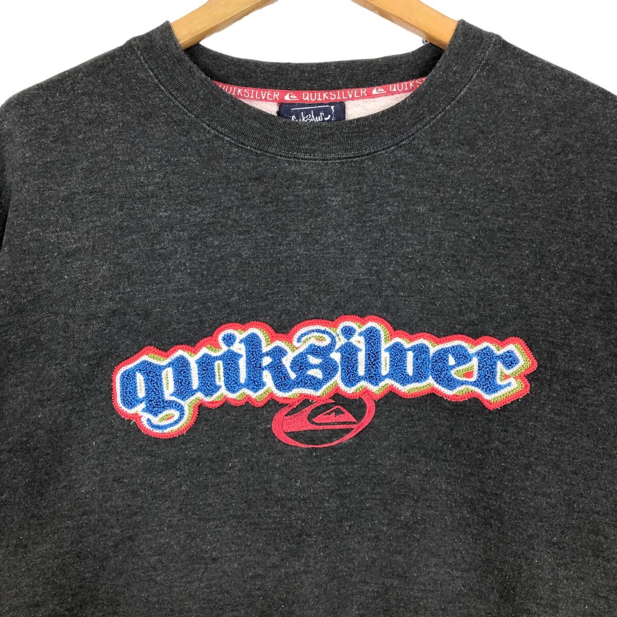 Quicksilver Vintage Quiksilver Crewneck Sweatshirt Big Logo Embroidery Size US L / EU 52-54 / 3 - 6 Thumbnail
