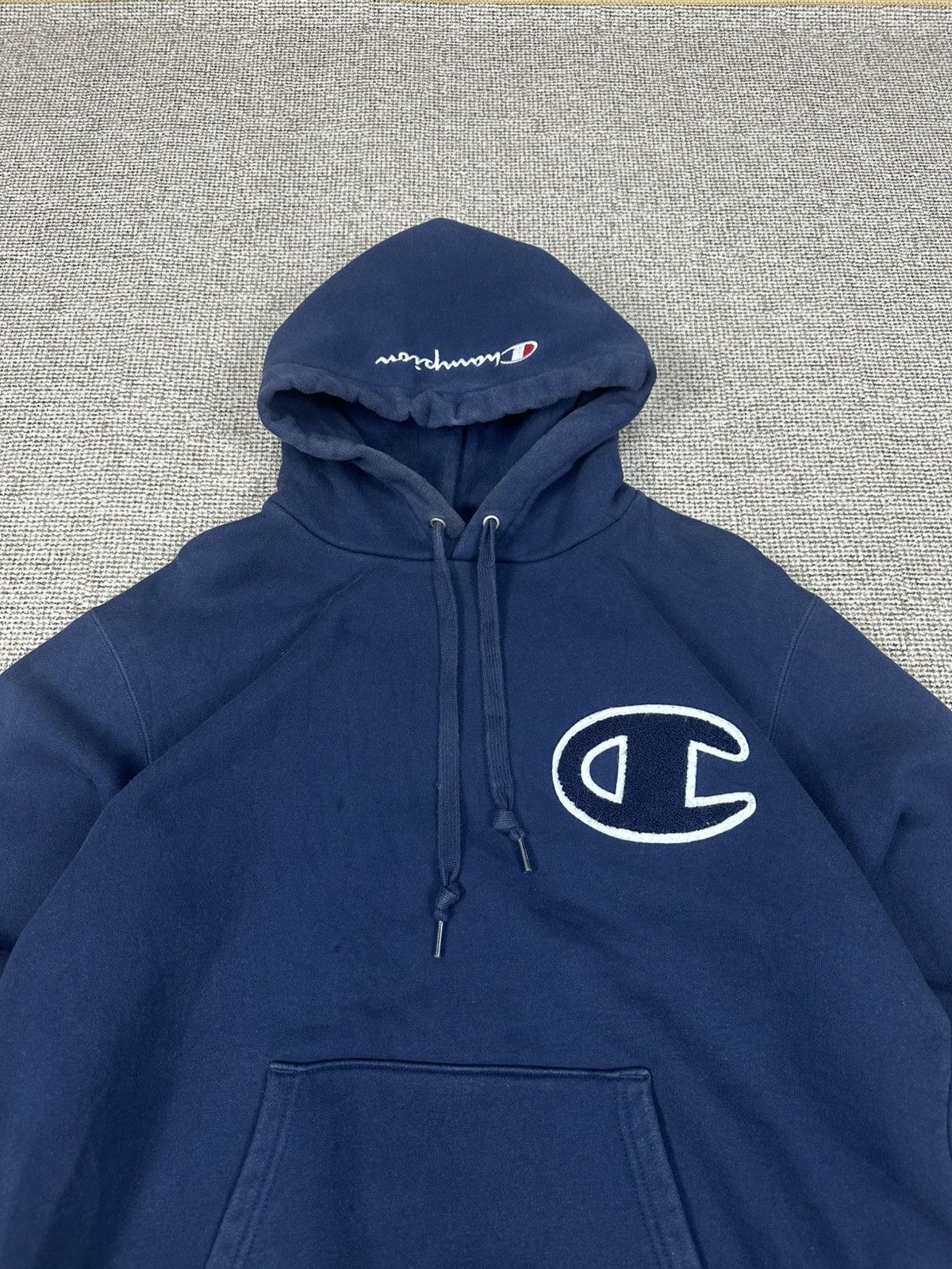 Champion Vintage Champion Big Carpet Logo Sunfaded Hoodie Z300 Size US L / EU 52-54 / 3 - 2 Thumbnail