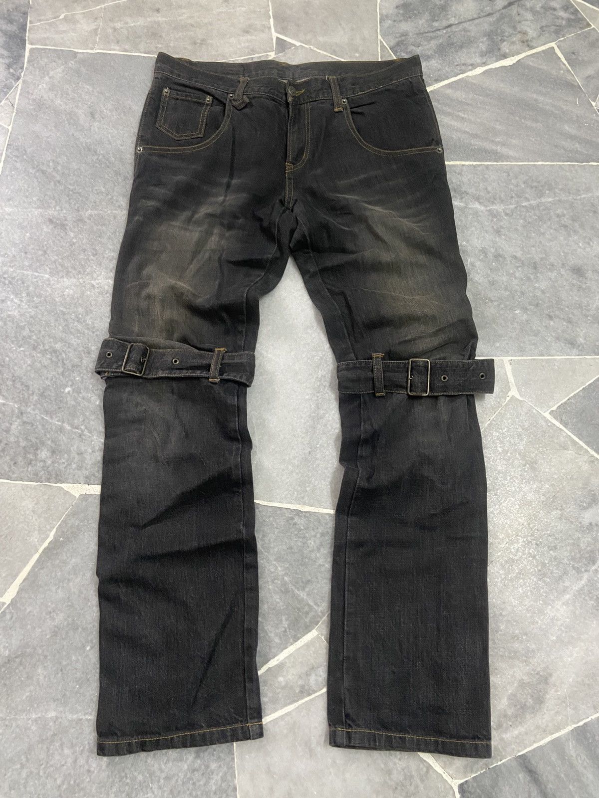 Japanese Brand Japanese Jeans Bondage Zipper PPFM Size US 33 - 1 Thumbnail