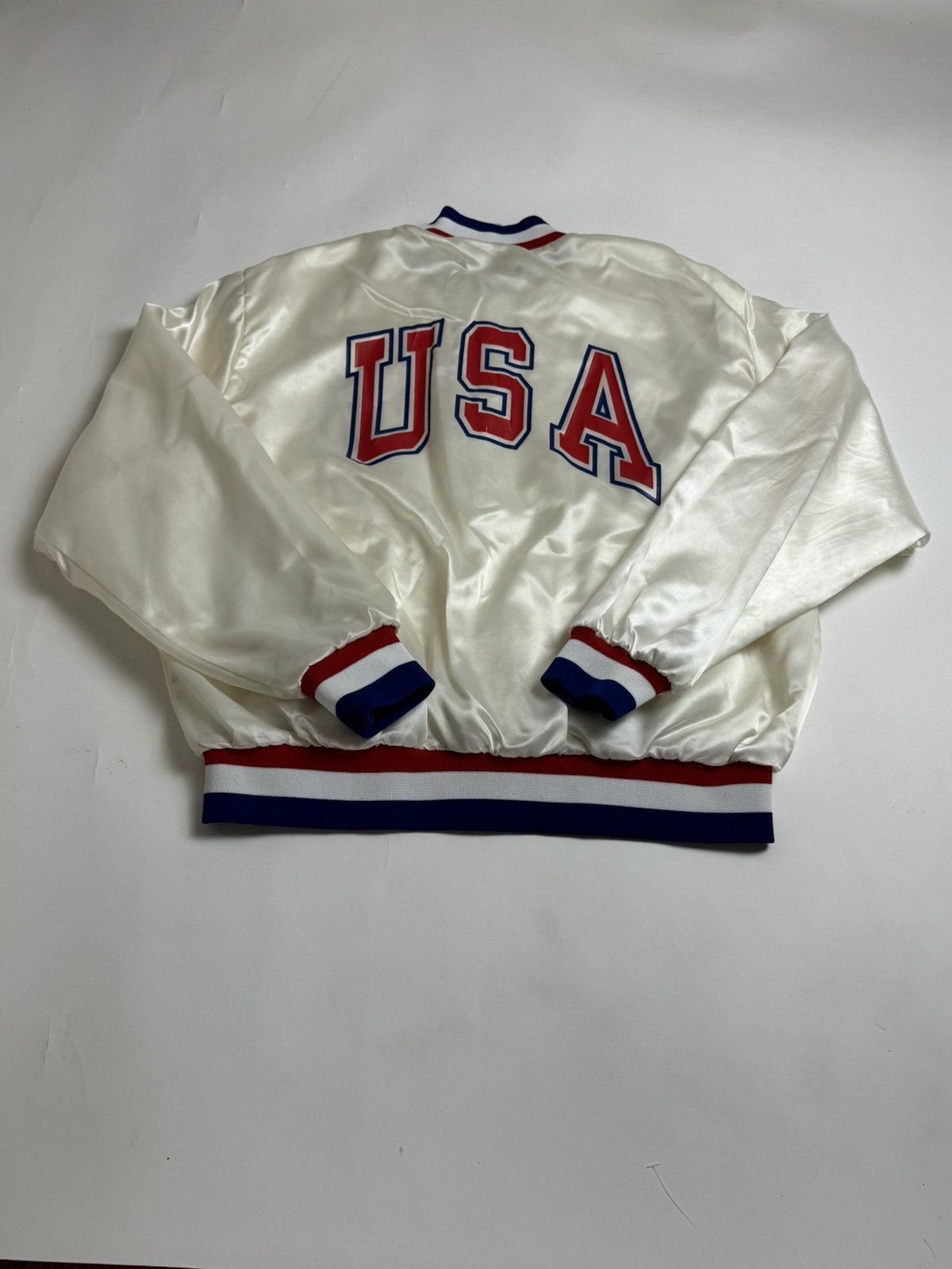 USA Olympics White USA Varsity Jacket Size US XL / EU 56 / 4 - 2 Thumbnail