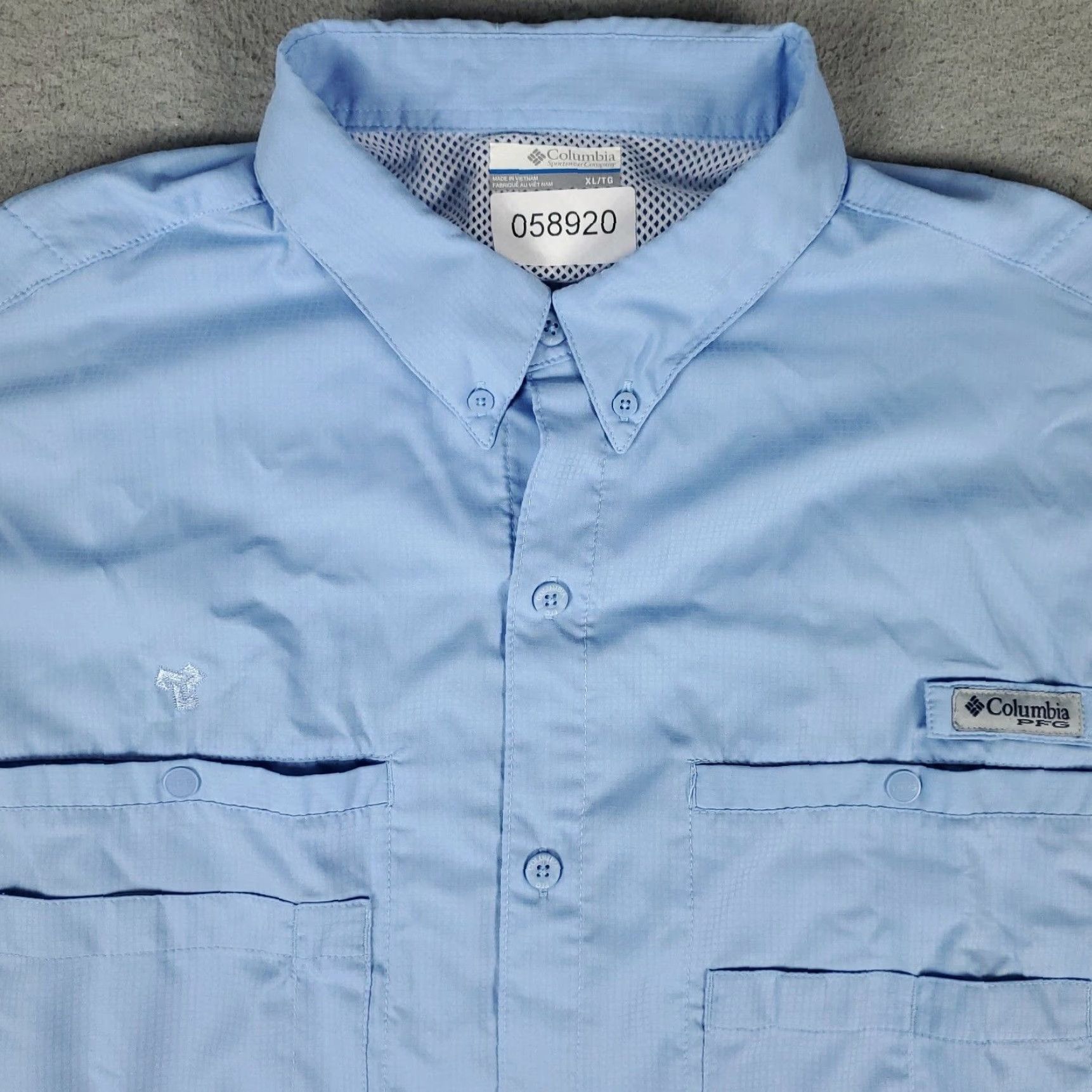 Vintage Columbia Shirt Mens XL Blue Button-Up Long Sleeve Vented Button-Down Collared Casual Regular Outdoor Size US XL / EU 56 / 4 - 2 Thumbnail