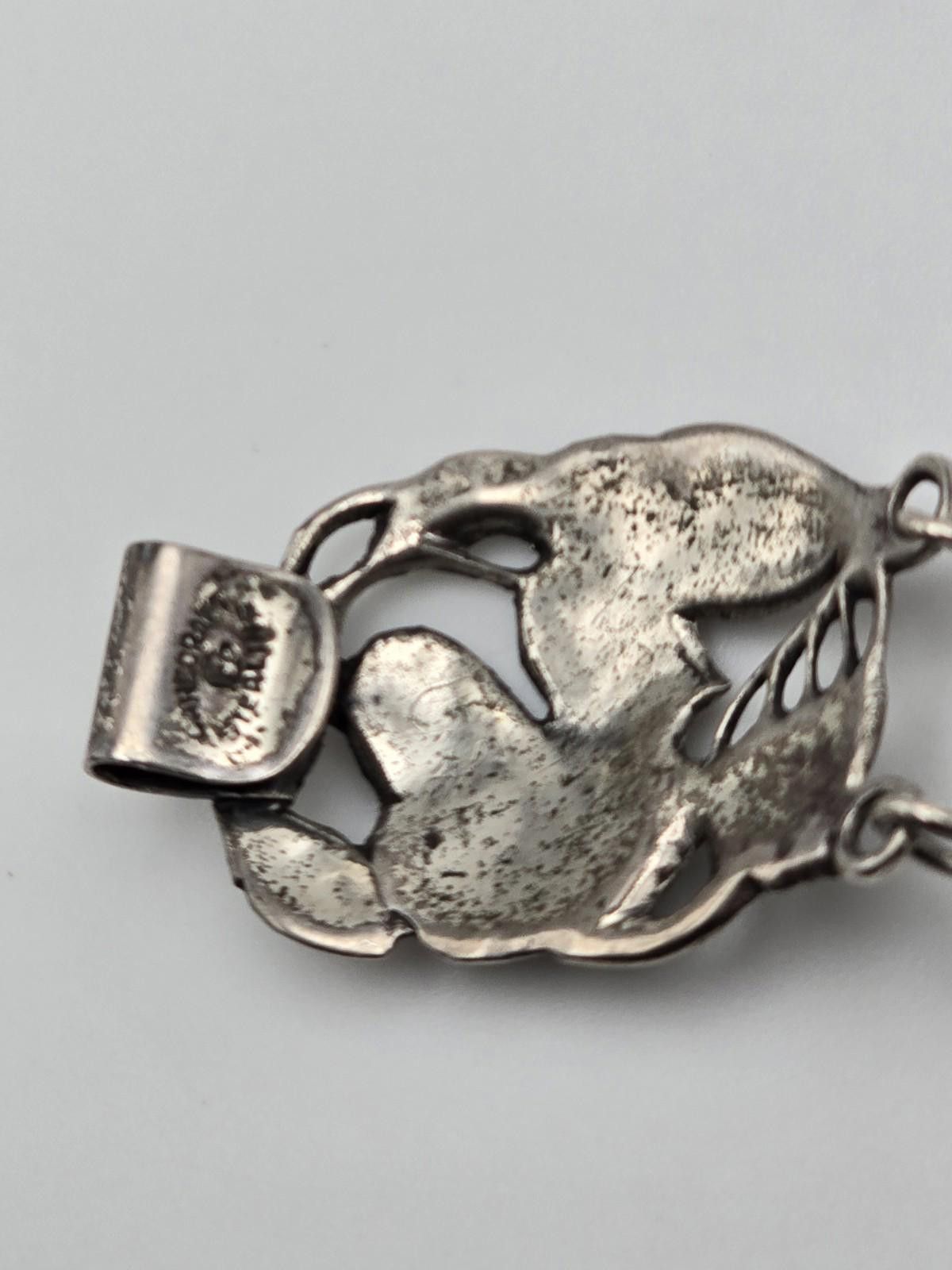 Other Vintage Danecraft Sterling Silver Floral Leaf Panel Bracelet Size ONE SIZE - 8 Thumbnail