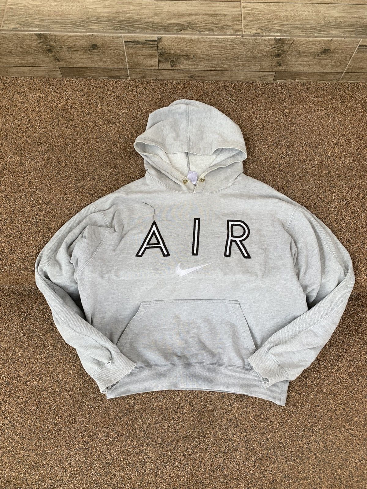 Nike Vintage Distressed Nike Centre Hoodie Size US XL / EU 56 / 4 - 1 Thumbnail