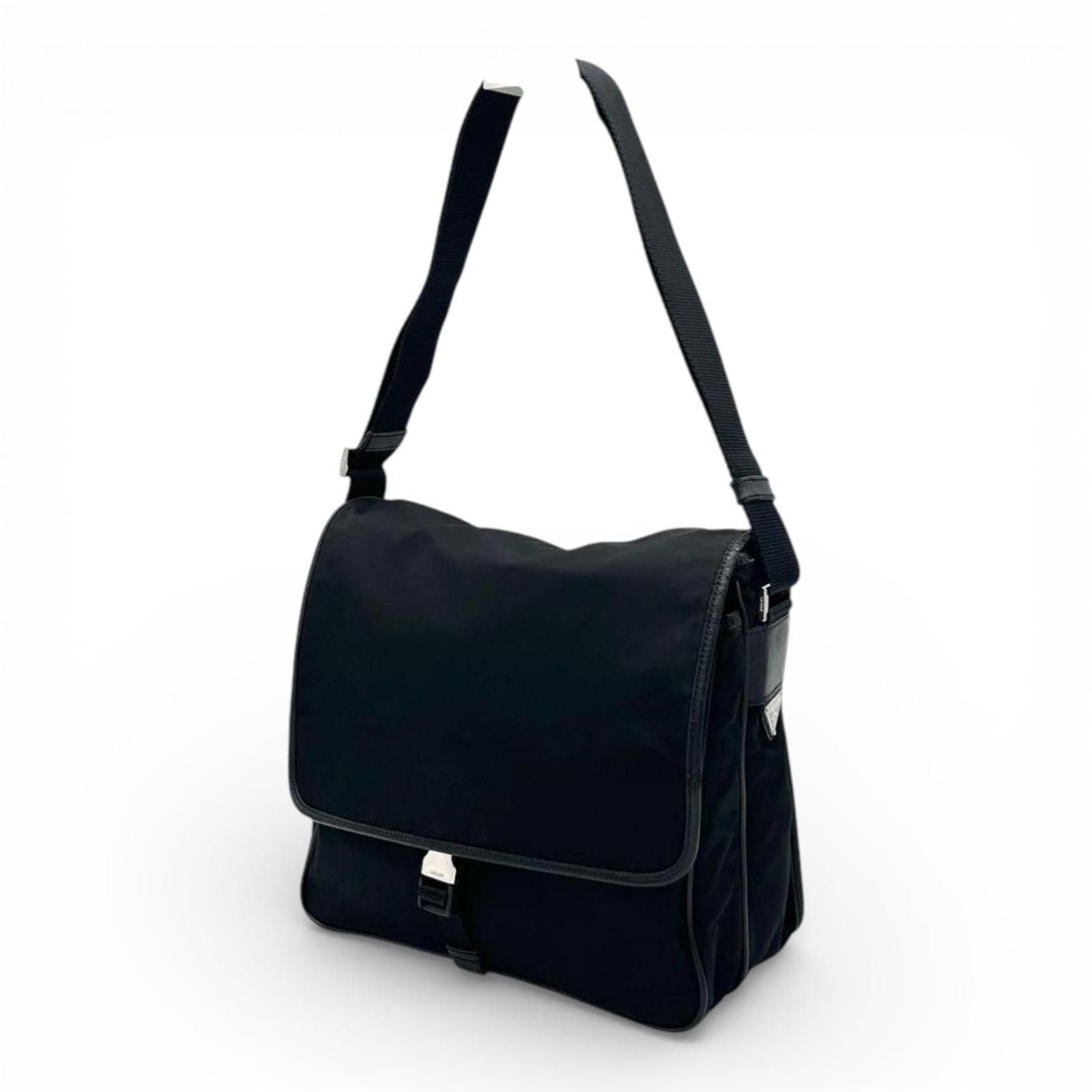 Prada Prada - Black Nylon Men's Shoulder Bag Size ONE SIZE - 1 Thumbnail