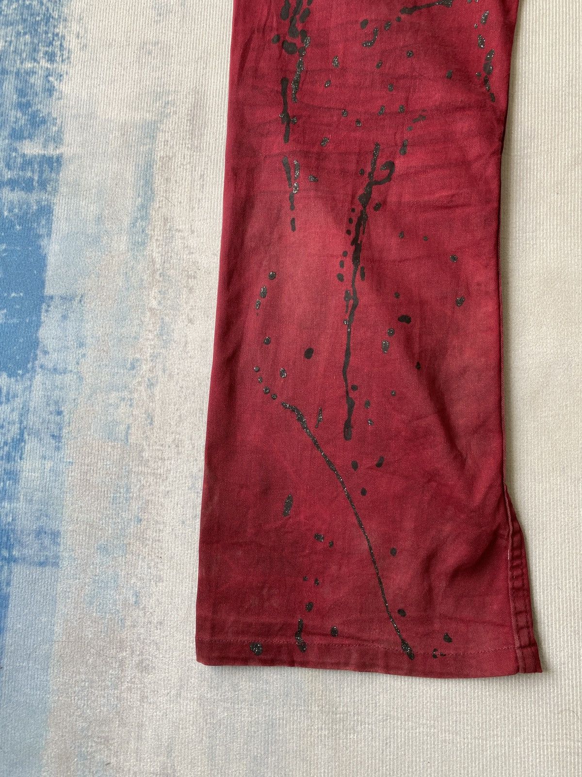 If Six Was Nine Flared K.U.I Japan Splatter Design Pant Size US 32 / EU 48 - 13 Thumbnail
