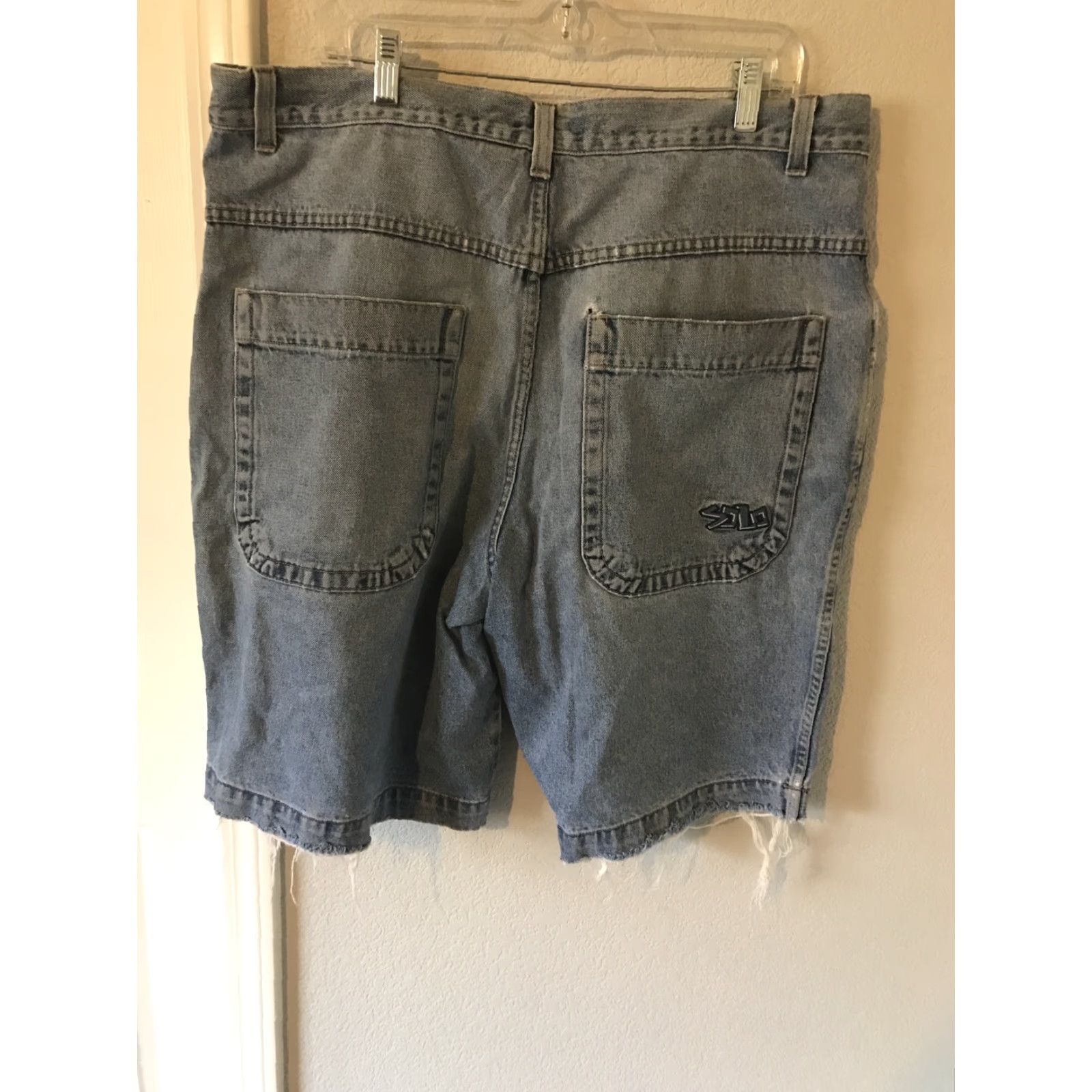 Vintage VINTAGE Solo Semore Denim Bermuda Shorts 40 Men Regular Blue Cotton USA 90s Pockets Size US 40 / EU 56 - 5 Thumbnail