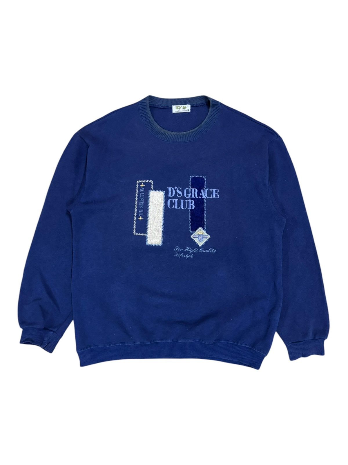 Japanese Brand × Vintage 90s Vtg Disgrace Club Embroidered Logo Sweatshirt Size US L / EU 52-54 / 3 - 4 Thumbnail