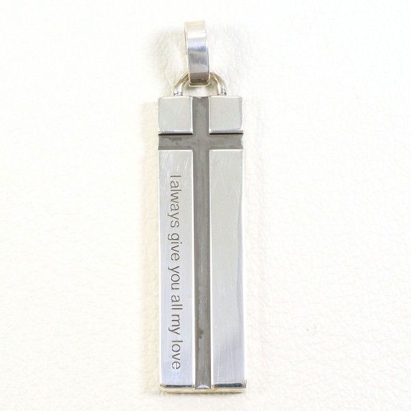 Other Other The Kiss Cross Silver Pendant Metal Other Size ONE SIZE - 1 Thumbnail