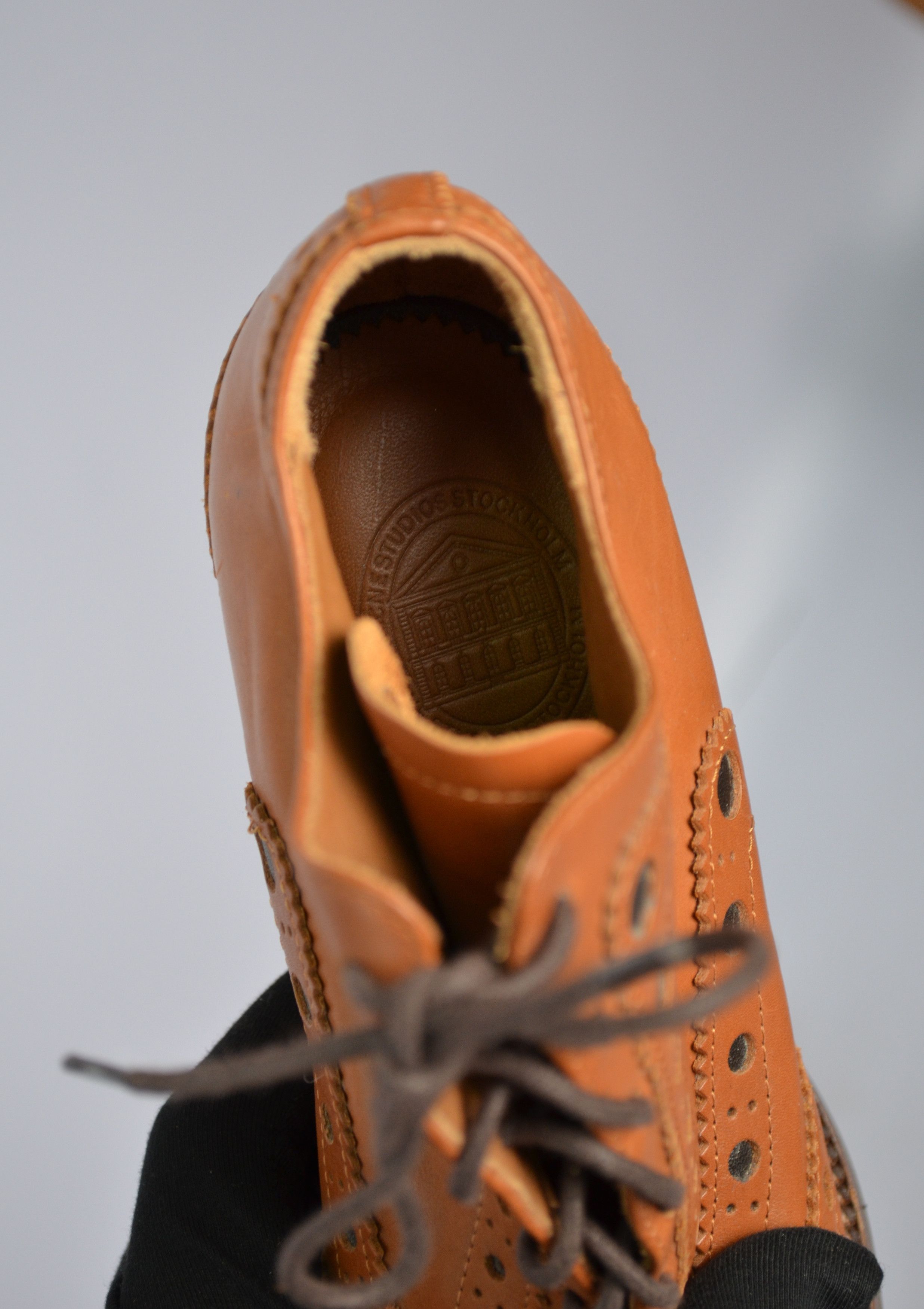 Acne Studios × Designer Acne Studios Spin Brogue Wedge Boots In Leather Size 37/US7 Size US 7 / IT 37 - 13 Thumbnail