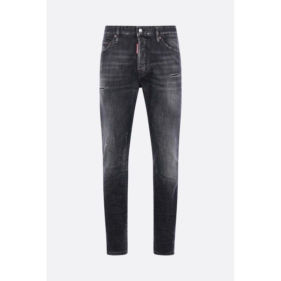 Dsquared2 DSQUARED2 Teddy Black Distressed Denim Jeans New & Authentic Size US 34 / EU 50 - 1 Thumbnail