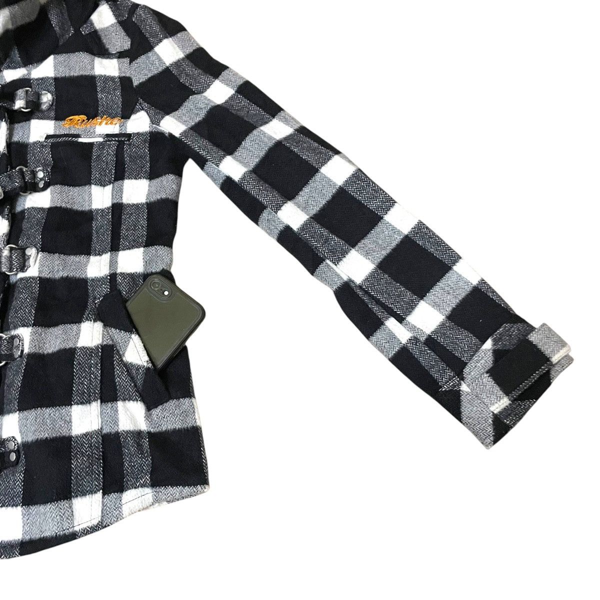 Le Grande Bleu (L.G.B.) 🇯🇵 BACKS BUCKLE FULL ZIP CHECKERED PUNK AVANT GARDE JACKET Size US M / EU 48-50 / 2 - 6 Thumbnail