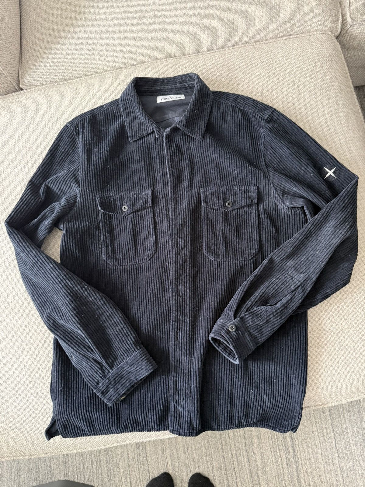 Stone Island Stone Island Corduroy Overshirt — Navy, Large Size US L / EU 52-54 / 3 - 1 Thumbnail