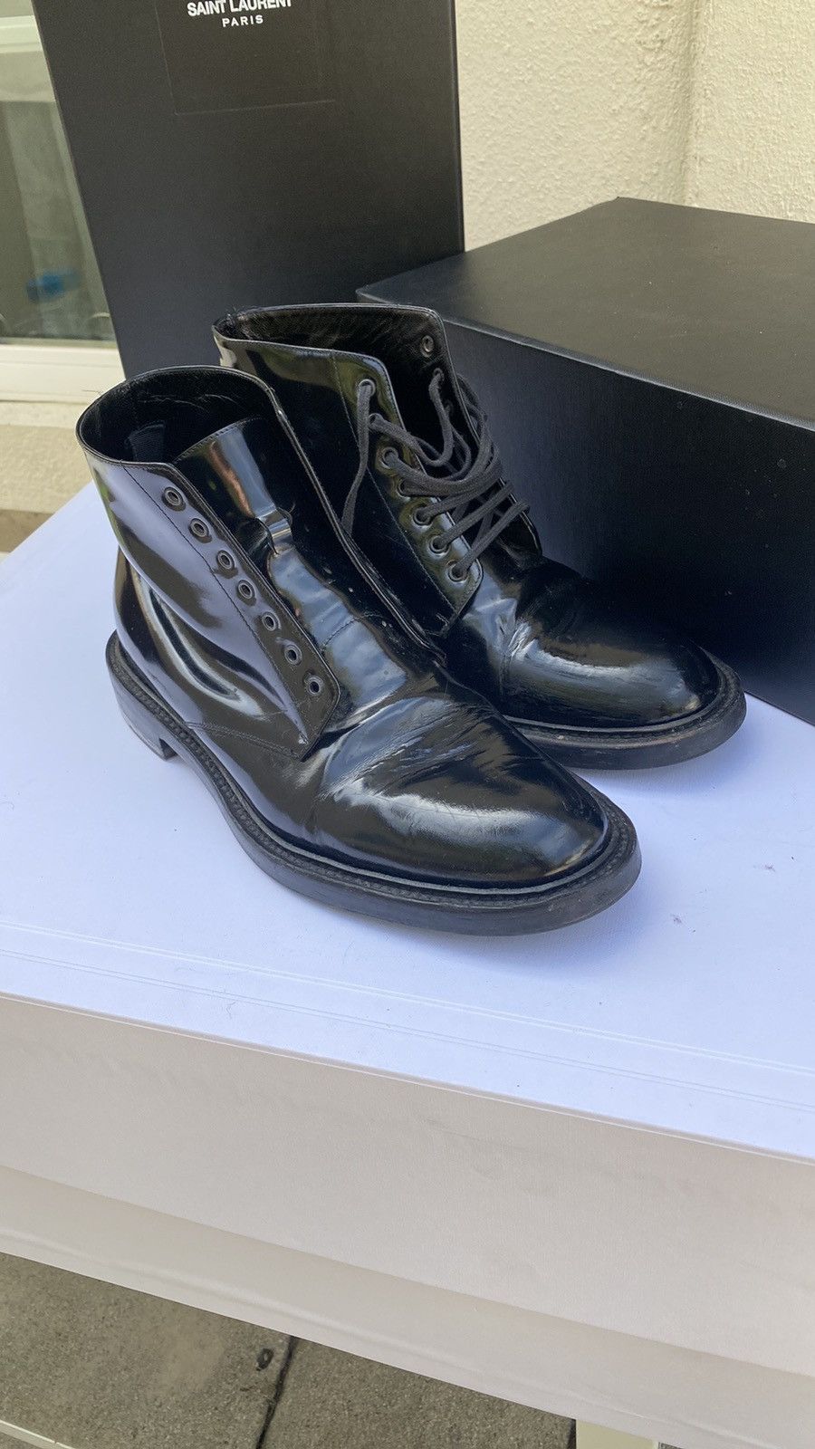 Saint Laurent Paris Army lace-up “Army” boots Size US 7.5 / EU 40-41 - 5 Thumbnail