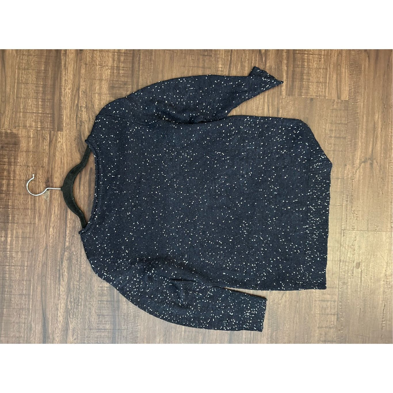 Robert Talbott Talbots Navy Blue Sequin Knit Holiday Sweater, Size Small Size S / US 4 / IT 40 - 5 Thumbnail