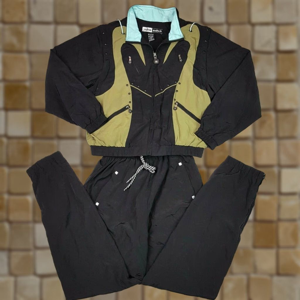 Vintage VINTAGE Jamie Sadock 2 Piece Women's Petite Track Suit Athletic Windbreaker Jacket Pants Size 28" / US 6 / IT 42 - 1 Thumbnail