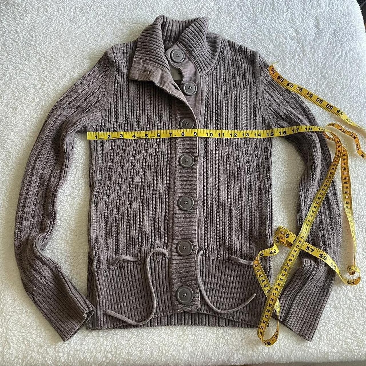 H&M 2000s brown button up cableknit cardigan Size S / US 4 / IT 40 - 4 Thumbnail