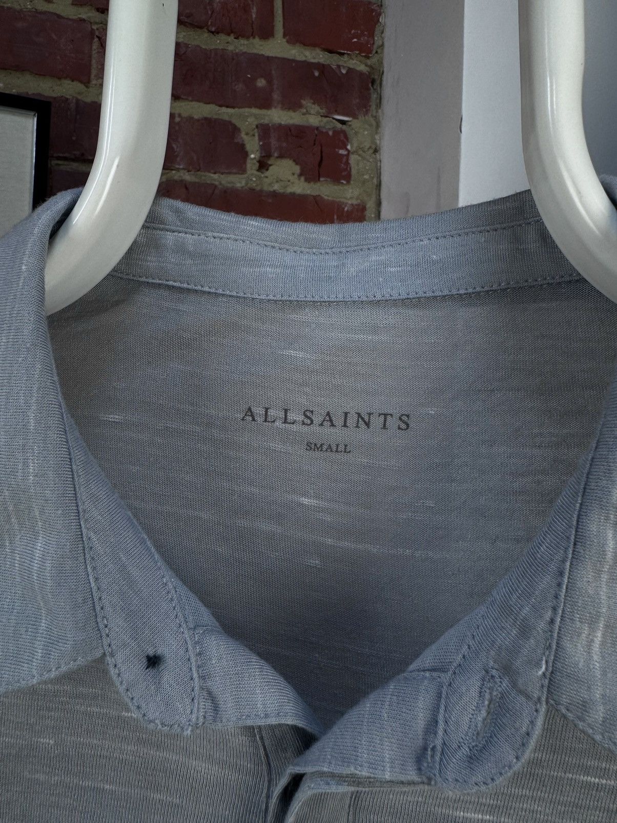 Allsaints ALLSAINTS Stanley Grey Short Sleeve Polo Shirt Size US S / EU 44-46 / 1 - 12 Thumbnail