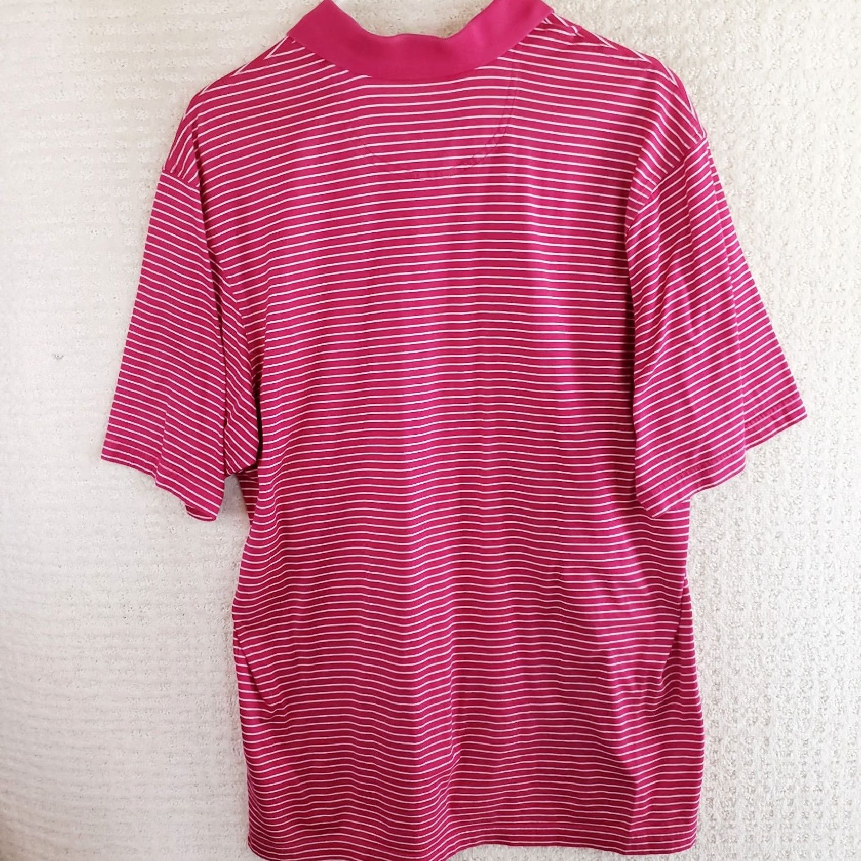 Vintage Oxford Golf Polo Shirt M Pink Striped The Ocean Course Kiawah Isl. Short Sleeve Polo Boys Mens? Size US M / EU 48-50 / 2 - 7 Thumbnail