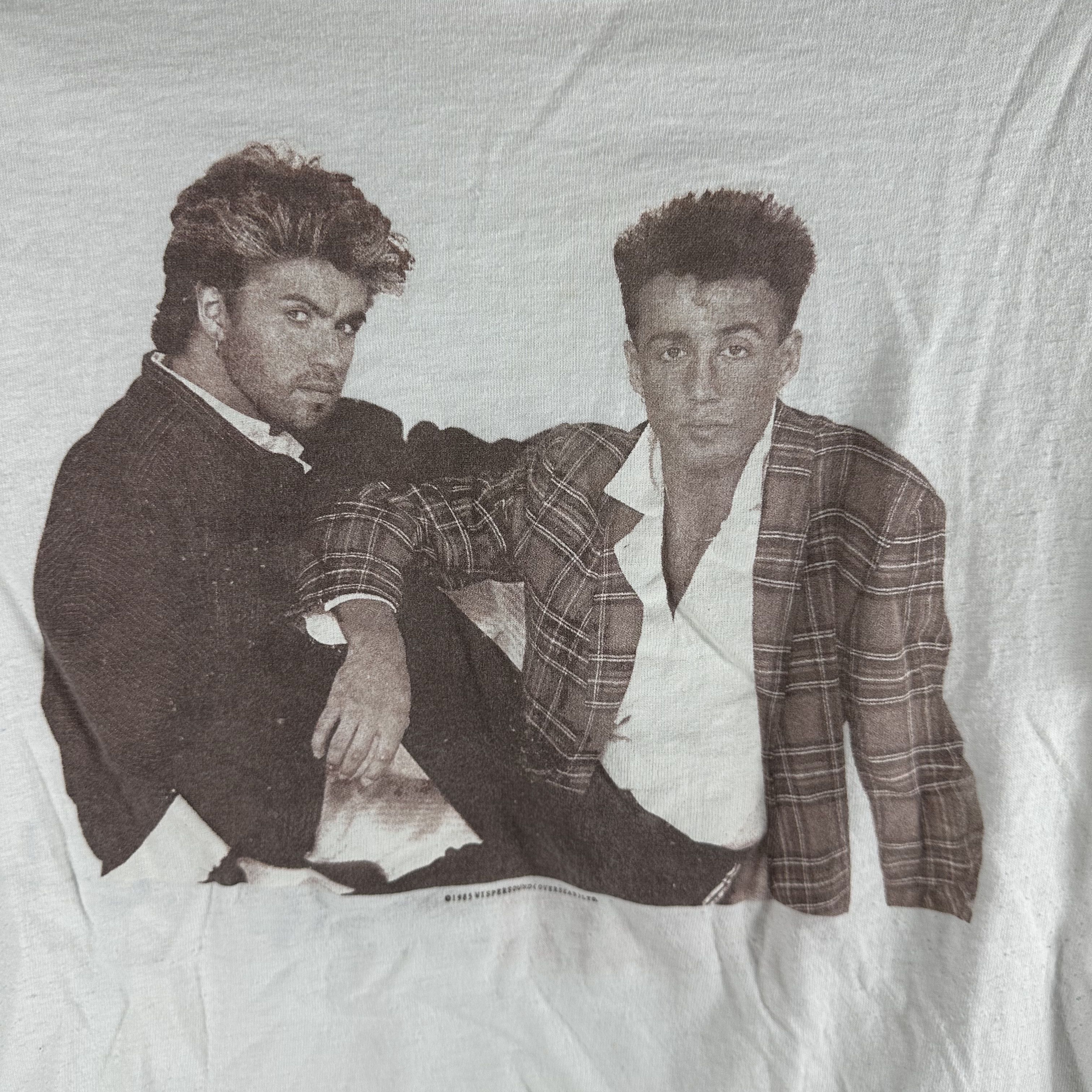 Vintage 1985 Wham! America! Tour George Michael Andrew Ridgeley Tee Size US L / EU 52-54 / 3 - 2 Thumbnail