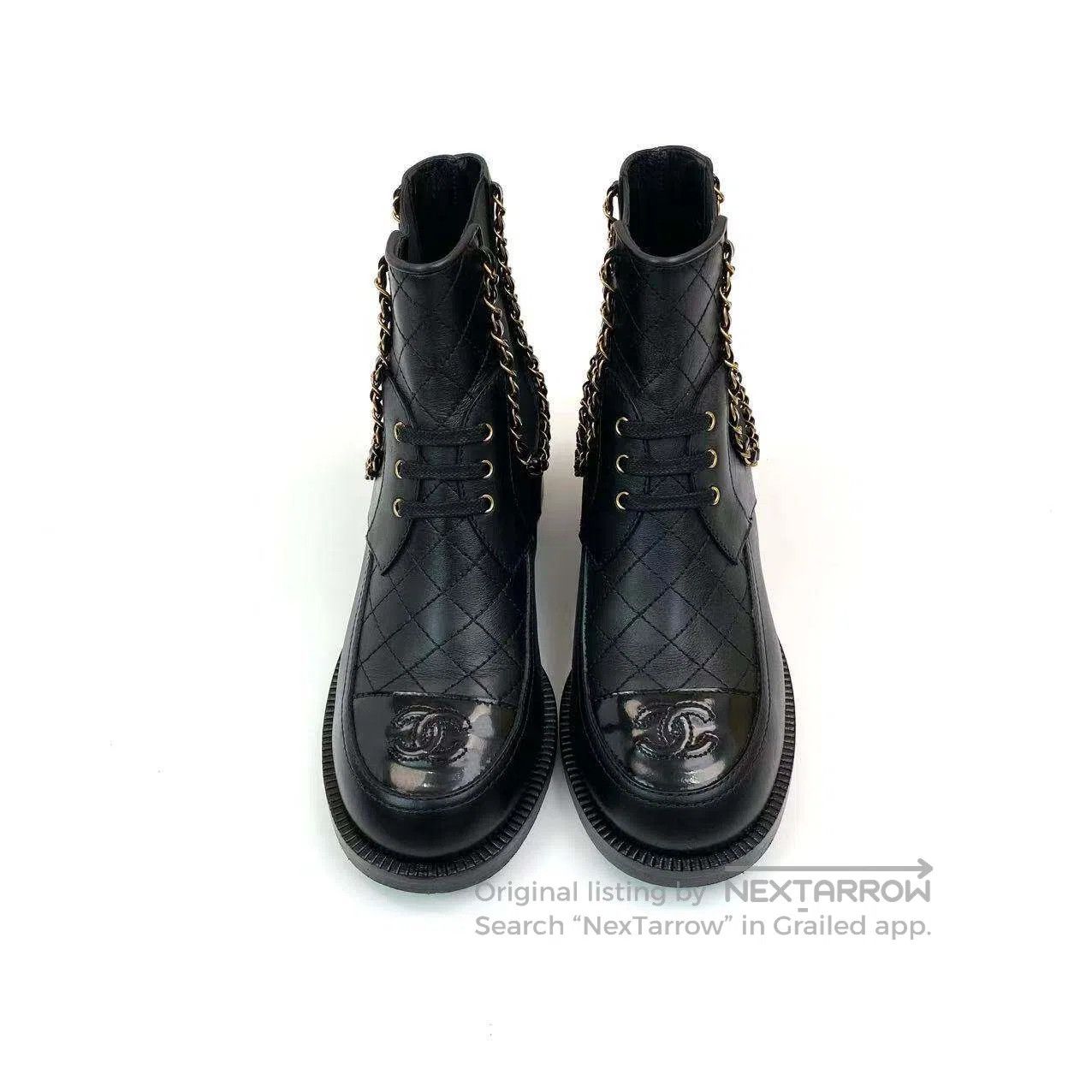 Chanel Chanel Double C logo chain adorned booties| Size US 5.5 / IT 35.5 - 2 Thumbnail
