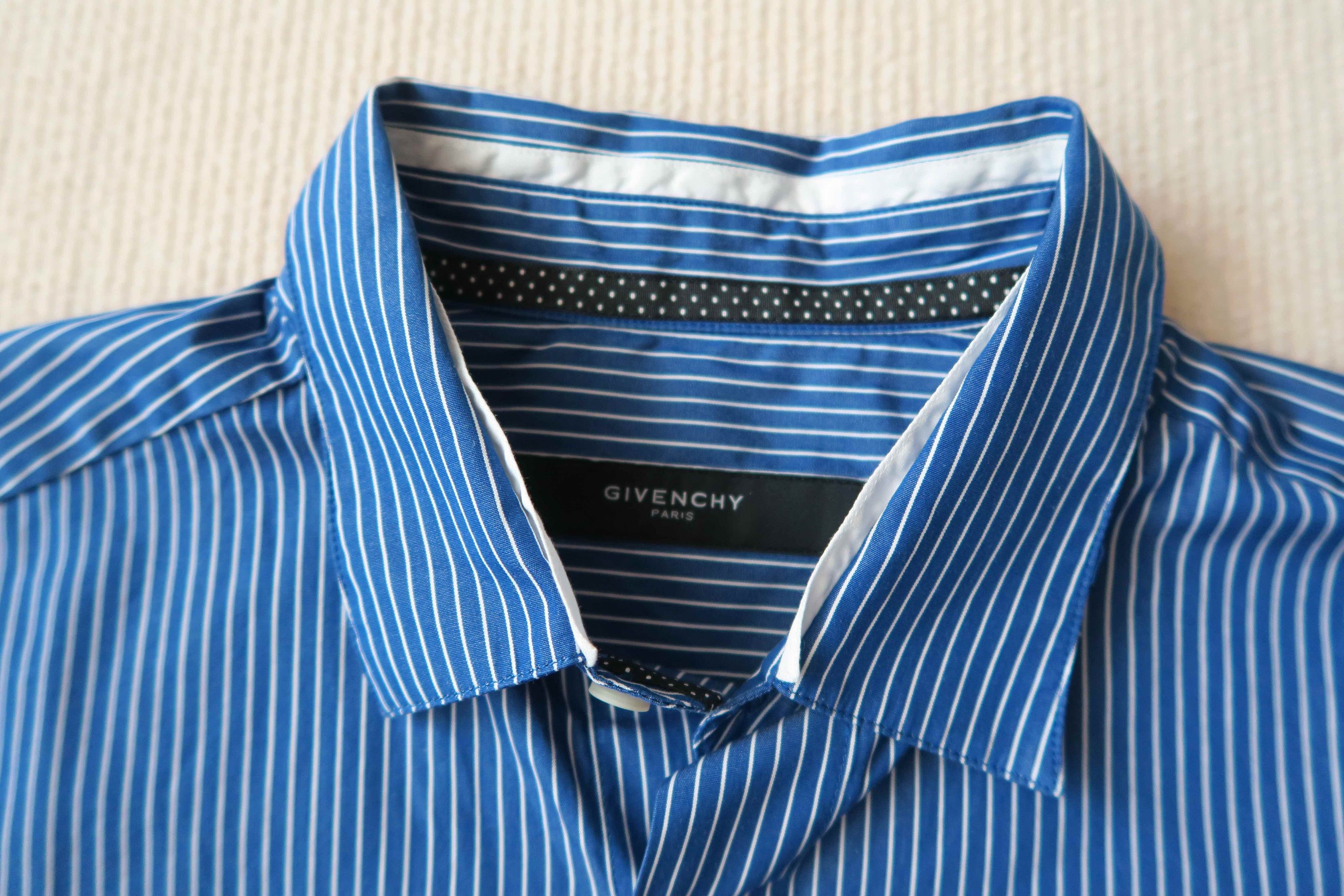 Givenchy Givenchy Pinstripe Contrast Collar/Cuffs Detail Shirt Size US L / EU 52-54 / 3 - 4 Thumbnail