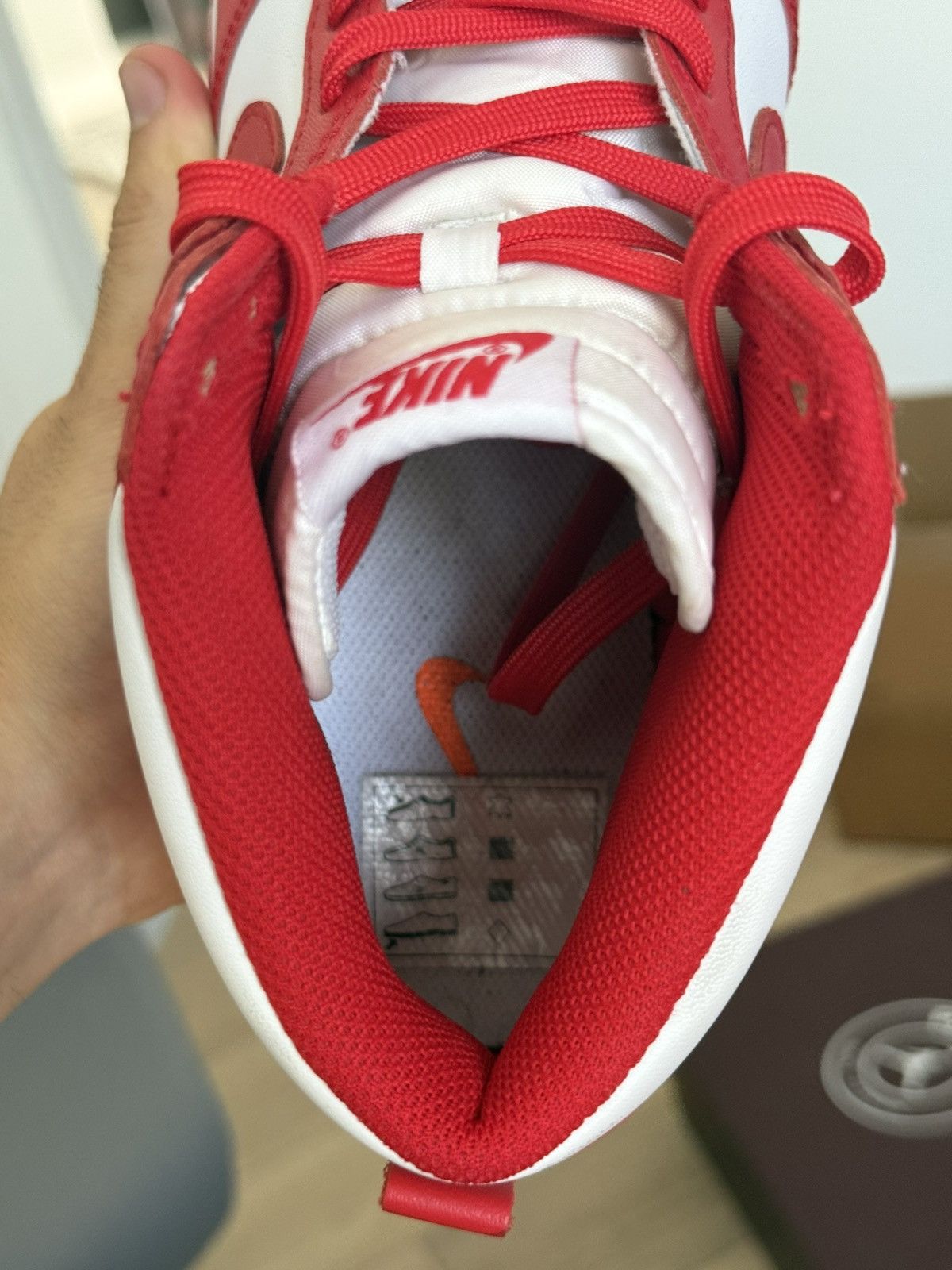 Nike Nike Dunk High University Red Size US 12 / EU 45 - 6 Thumbnail