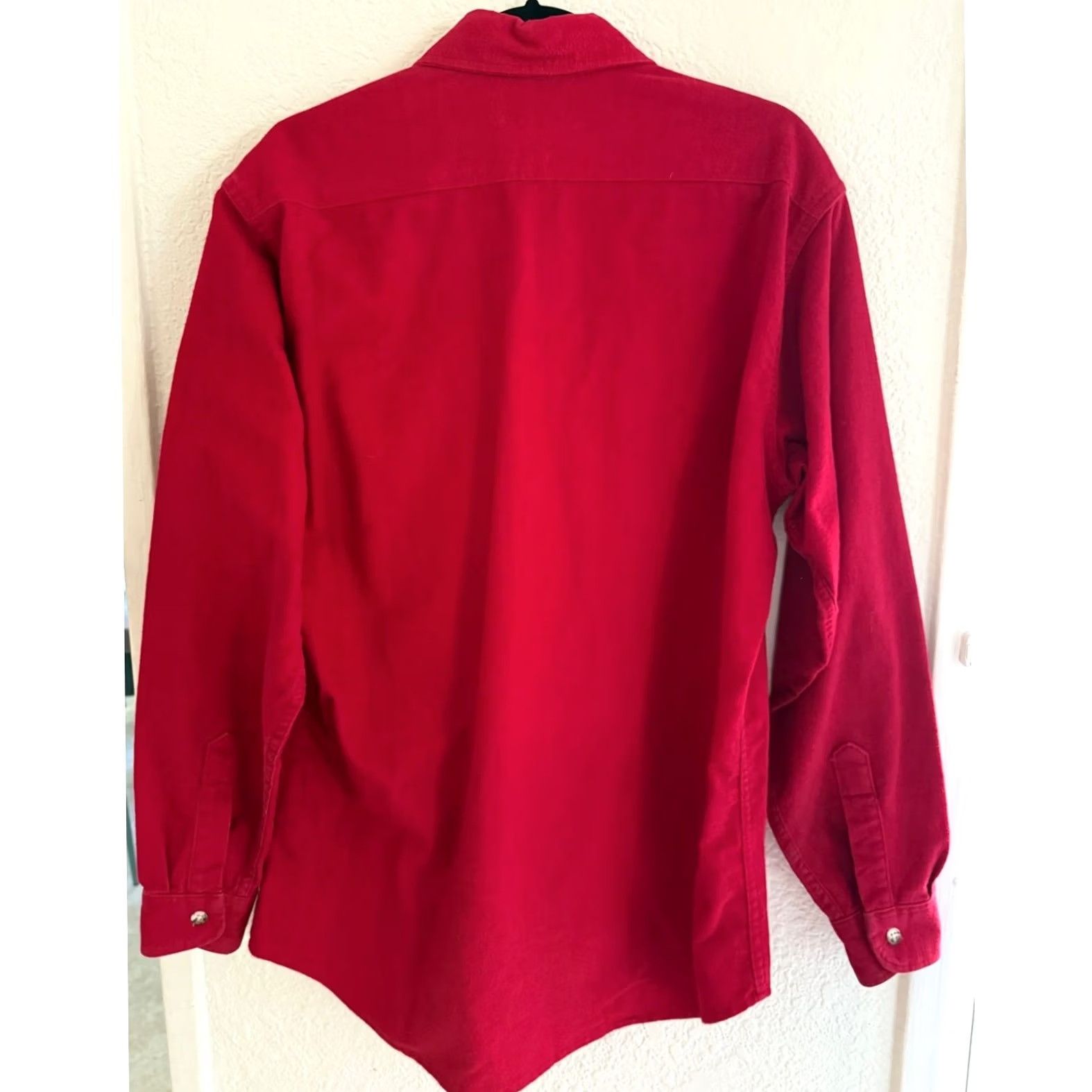 Vintage VINTAGE St. John's Bay Shirt Red 100Cotton Chamois Cloth ButtonDown-L-Tall Mens Size US L / EU 52-54 / 3 - 2 Thumbnail