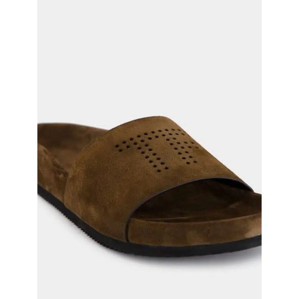 Tom Ford o1loc1c0226 J1533 Size: 7 TF / Suede Wicklow Sandals Brown Size US 7 / EU 40 - 3 Thumbnail