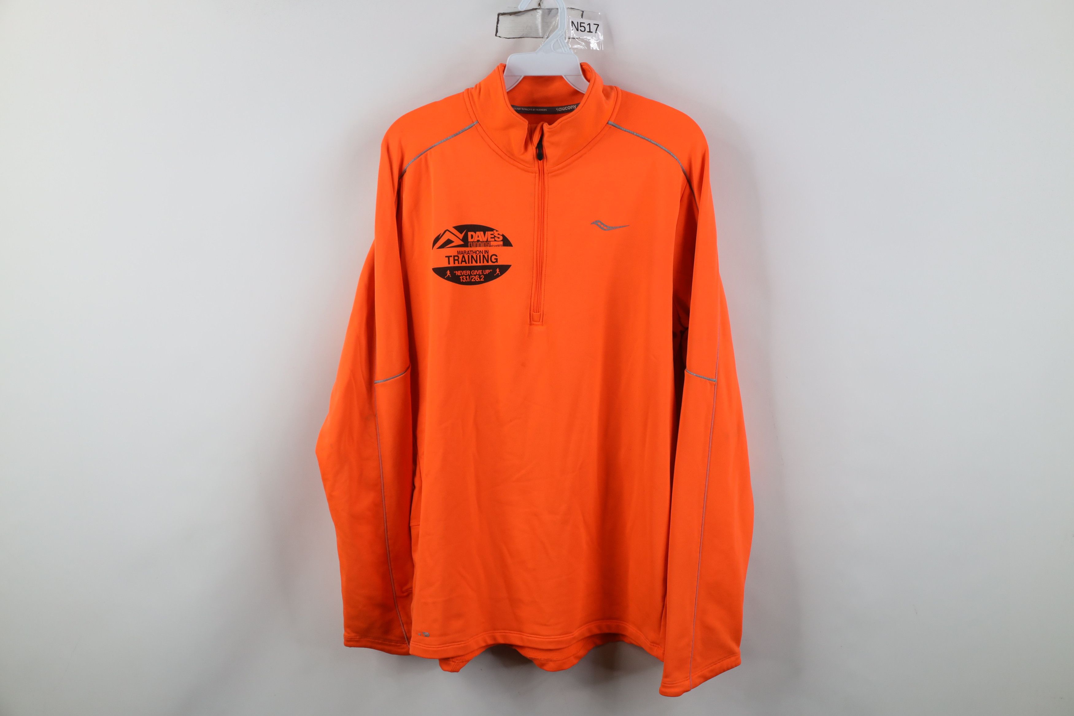 Saucony Saucony Running Marathon Half Zip 1/2 Zip Jacket Top Blaze Size US L / EU 52-54 / 3 - 1 Thumbnail
