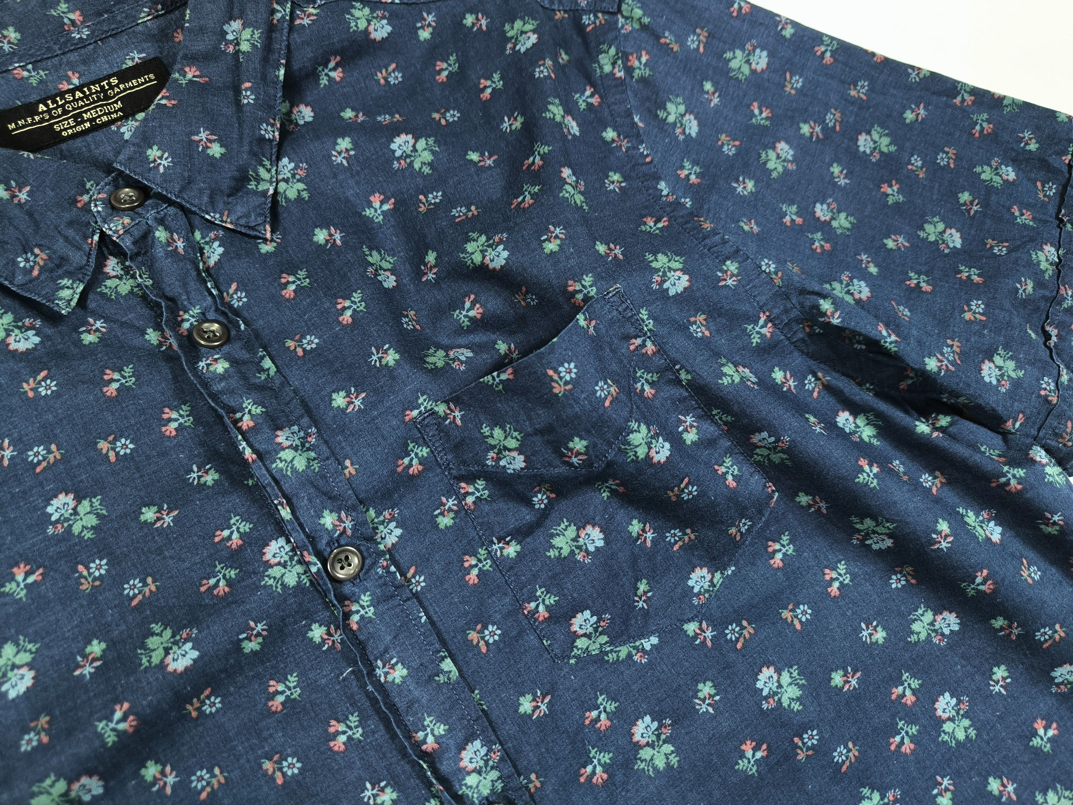 Allsaints AllSaints Hornsgatan Floral Pattern Short Sleeve Shirt Size US M / EU 48-50 / 2 - 3 Thumbnail