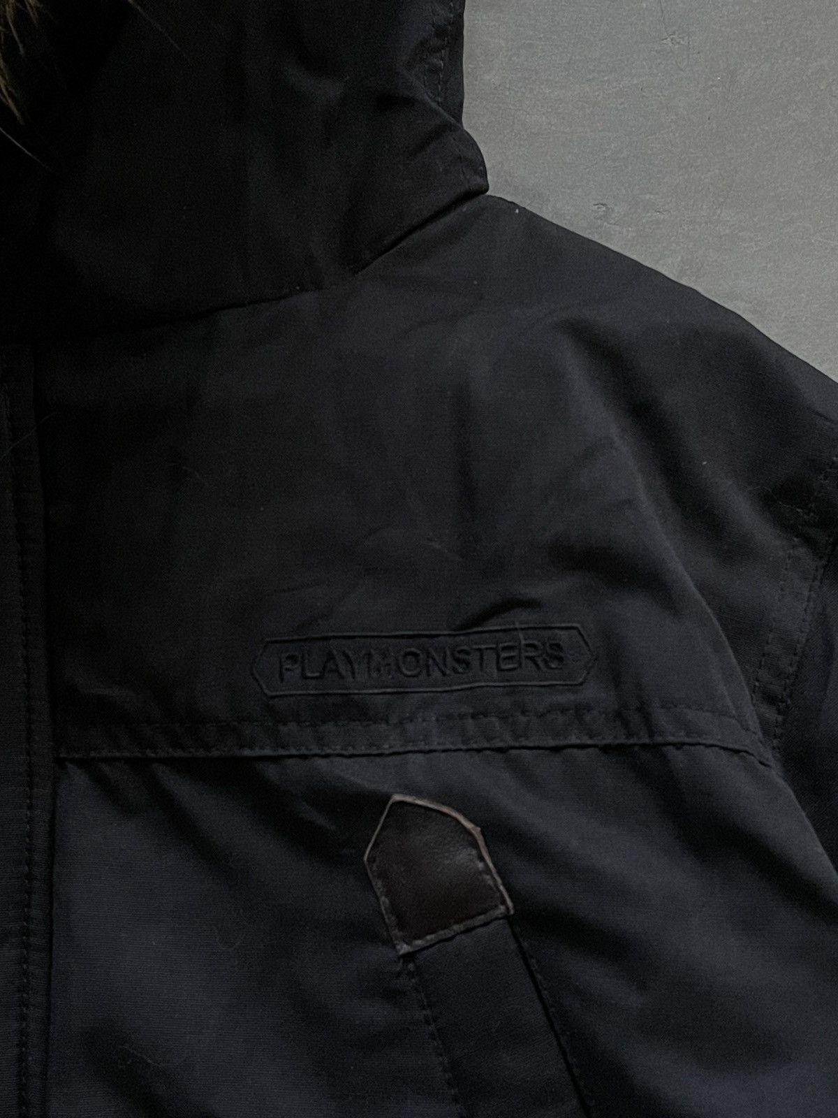 Japanese Brand 2000’s PlayMonsters - Fur Down Jacket Parkas Black Size US L / EU 52-54 / 3 - 8 Thumbnail