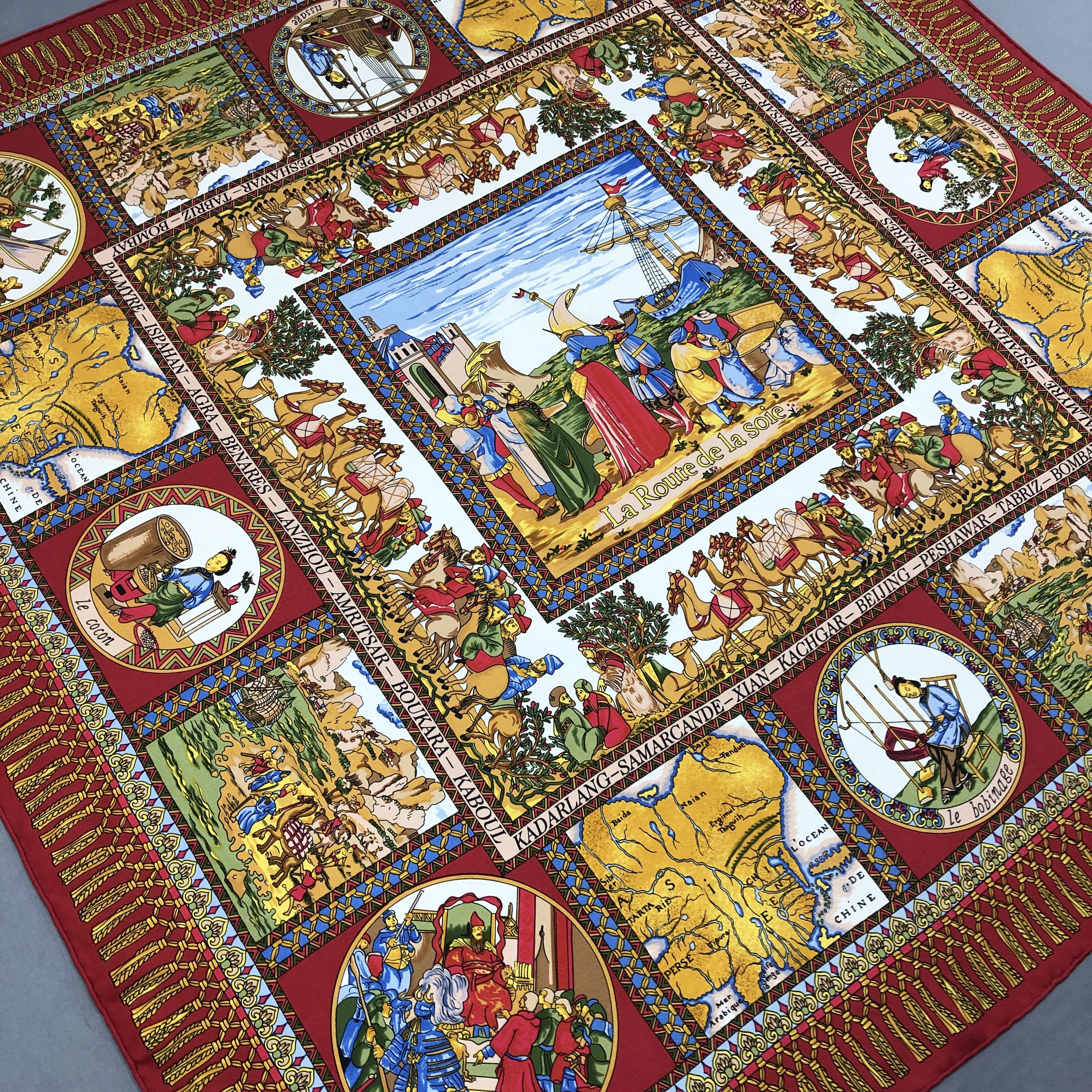 Other × Vintage Vintage The Silk Road SILK Scarf Twill Stole Wraps Scarves Size ONE SIZE - 5 Thumbnail