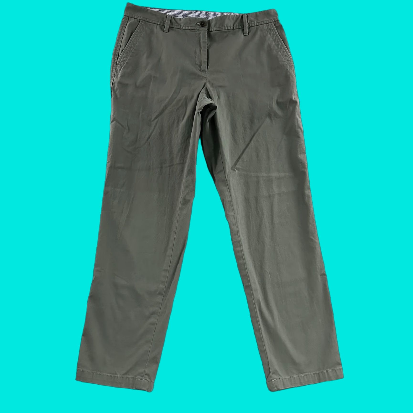 Talbots Talbots Womens Pants Green Size 8 Relaxed Chino Mid Rise Stretch Cotton Blend Size 30" / US 8 / IT 44 - 1 Thumbnail