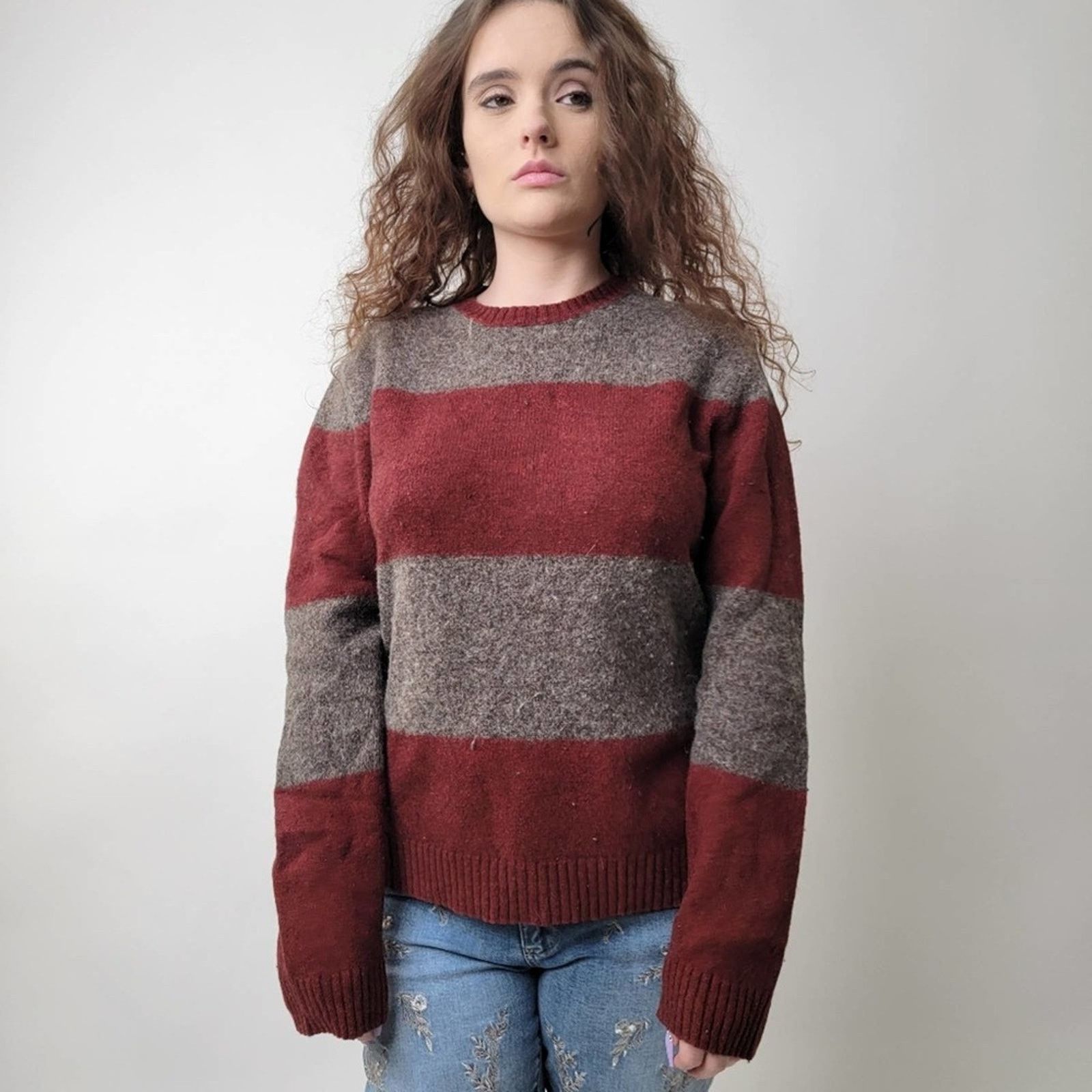 American Eagle Outfitters American Eagle Outfitters Vintage Slim Striped Knit Sweater Size M / US 6-8 / IT 42-44 - 5 Thumbnail