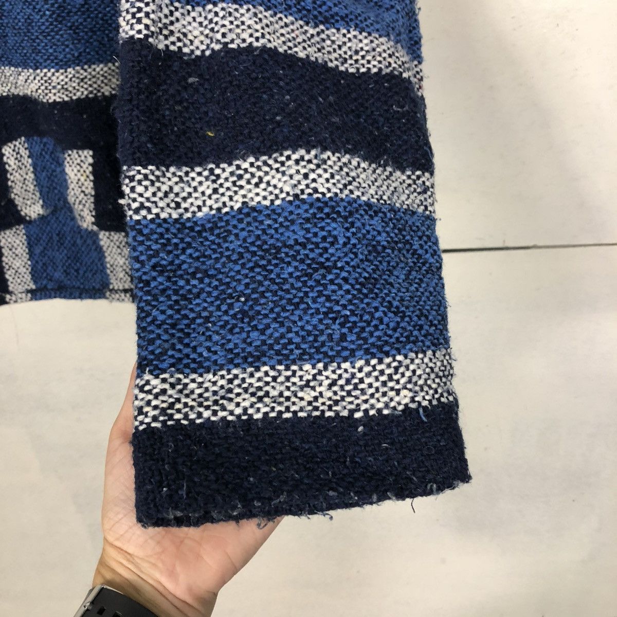 Japanese Brand 🔥VINTAGE BAJA HOODIE STRIPED DESIGN WOOL MEXICO FABRIC Size US XL / EU 56 / 4 - 18 Thumbnail
