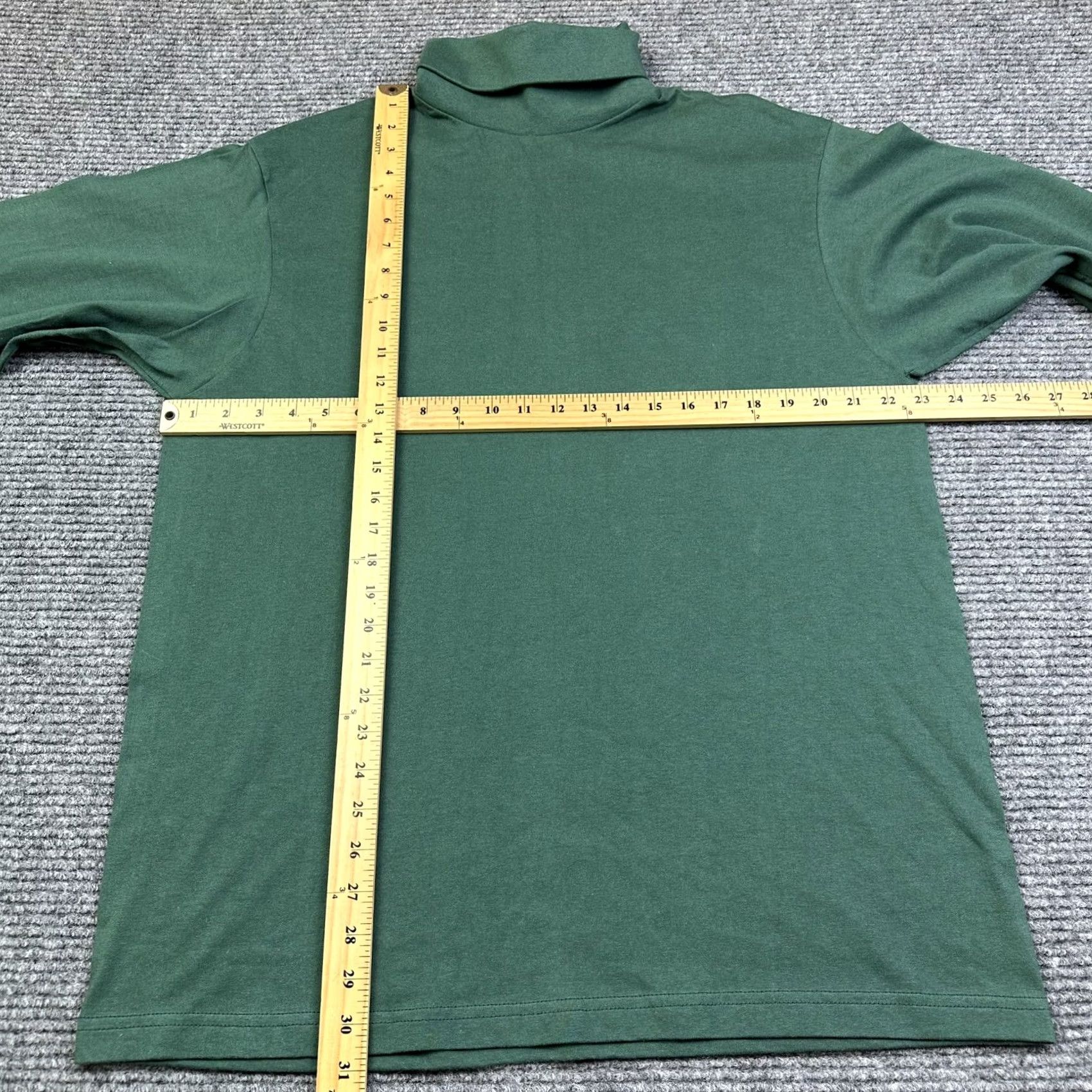 Basic Editions VINTAGE Basic Editions Long Sleeve Turtleneck Shirt Adult L Green 90s USA Vintage Mens Womens Unisex Size US L / EU 52-54 / 3 - 4 Thumbnail