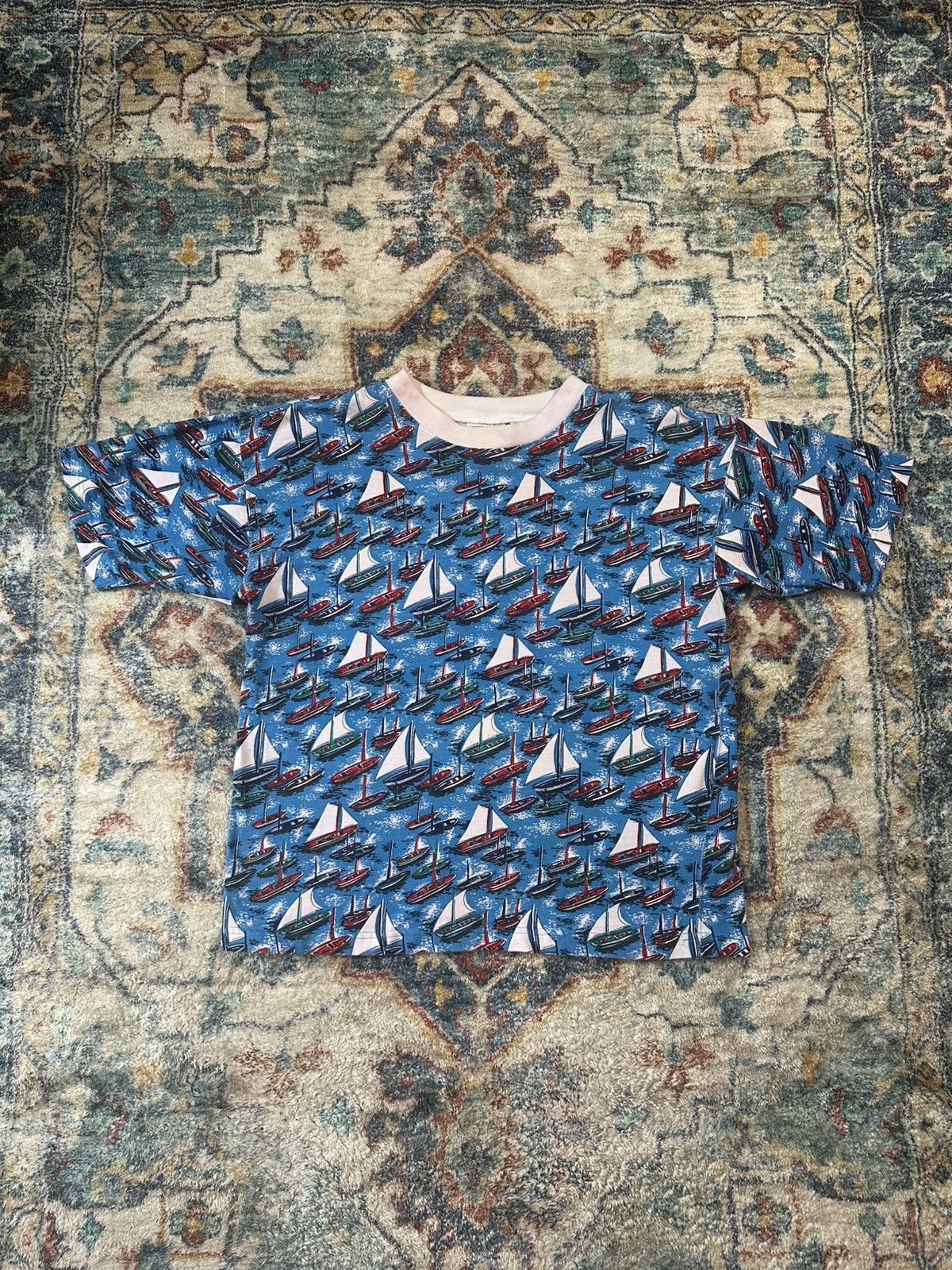 Vintage Vintage Sailboats All Over Print T-shirt Medium Size US M / EU 48-50 / 2 - 1 Thumbnail