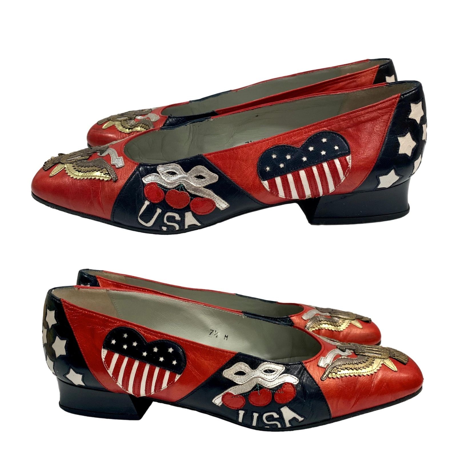 Genuine Leather × Vintage Vintage Margaret Jerrold USA Theme Shoes | 7.5 M Size US 7.5 / IT 37.5 - 11 Thumbnail